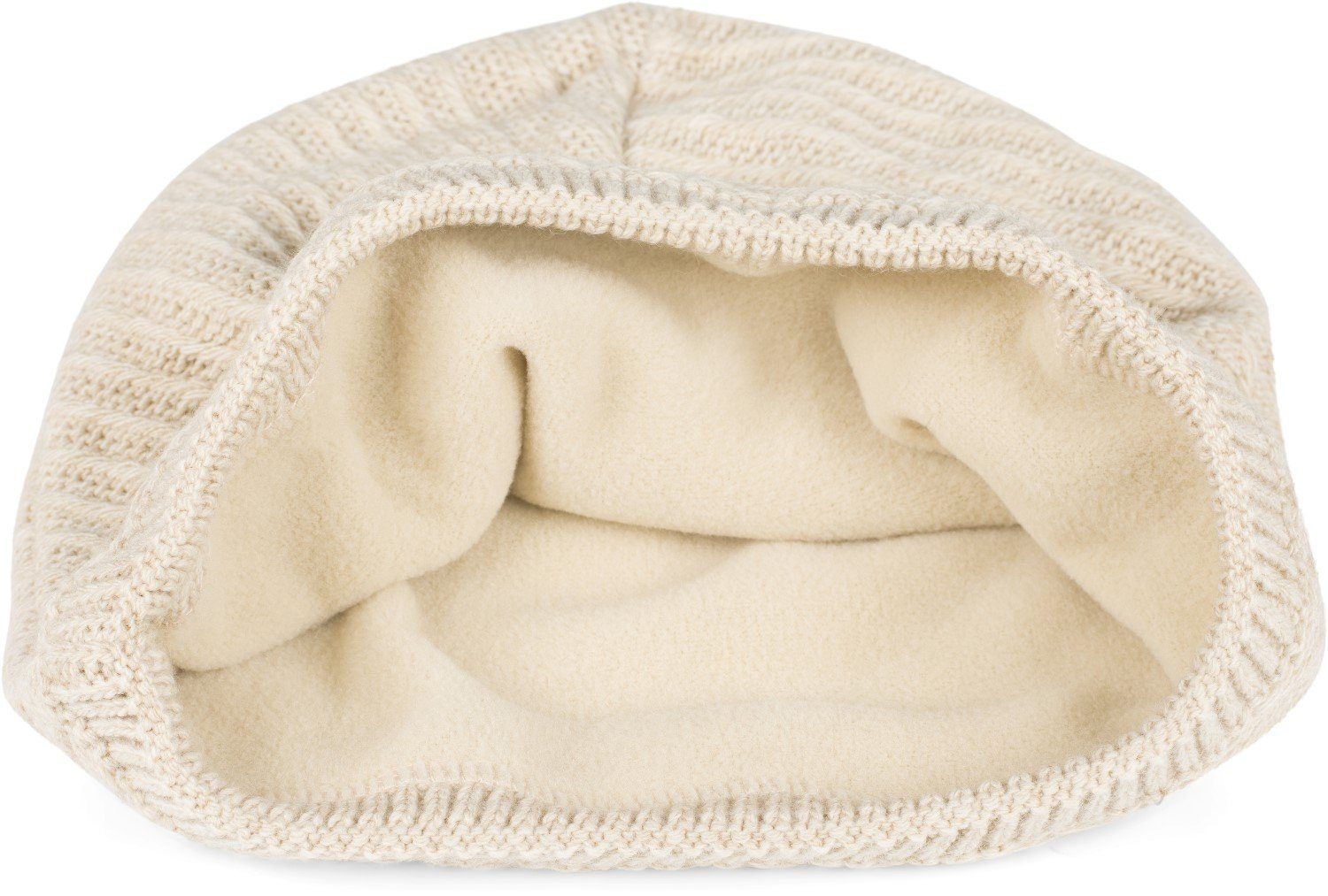 styleBREAKER Strickmütze Strick Beanie Mütze mit Thermo-Fleece (1-St)