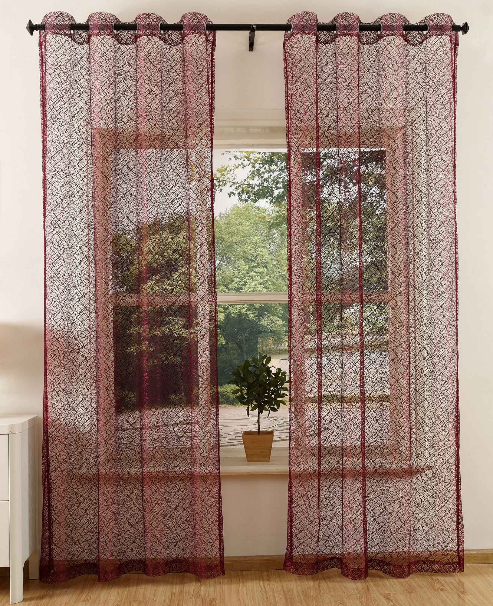 Gardinenbox Gardine (2 St), Ösen, transparent, Polyester, Netz Struktur Net günstig online kaufen