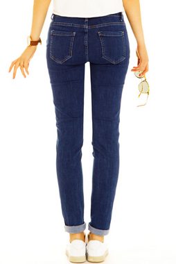 be styled Slim-fit-Jeans Medium waist slim fit Jeans Hosen mit Knopfleisten - Damen - j3p mit Stretch-Anteil, Nieten, 4-Pocket-Style