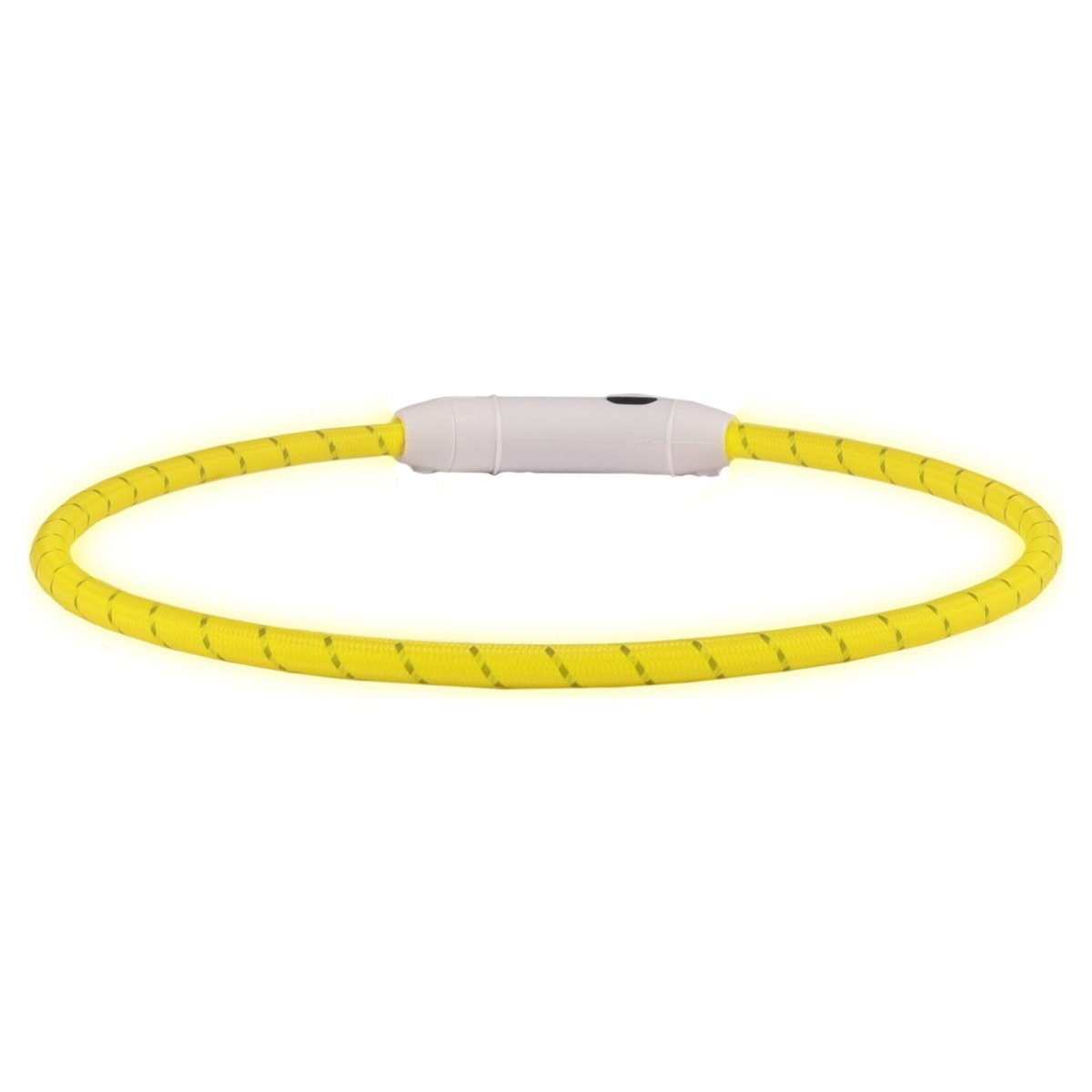 Leuchthalsband Halsband LED Visio Light Nylon reflektierend gelb