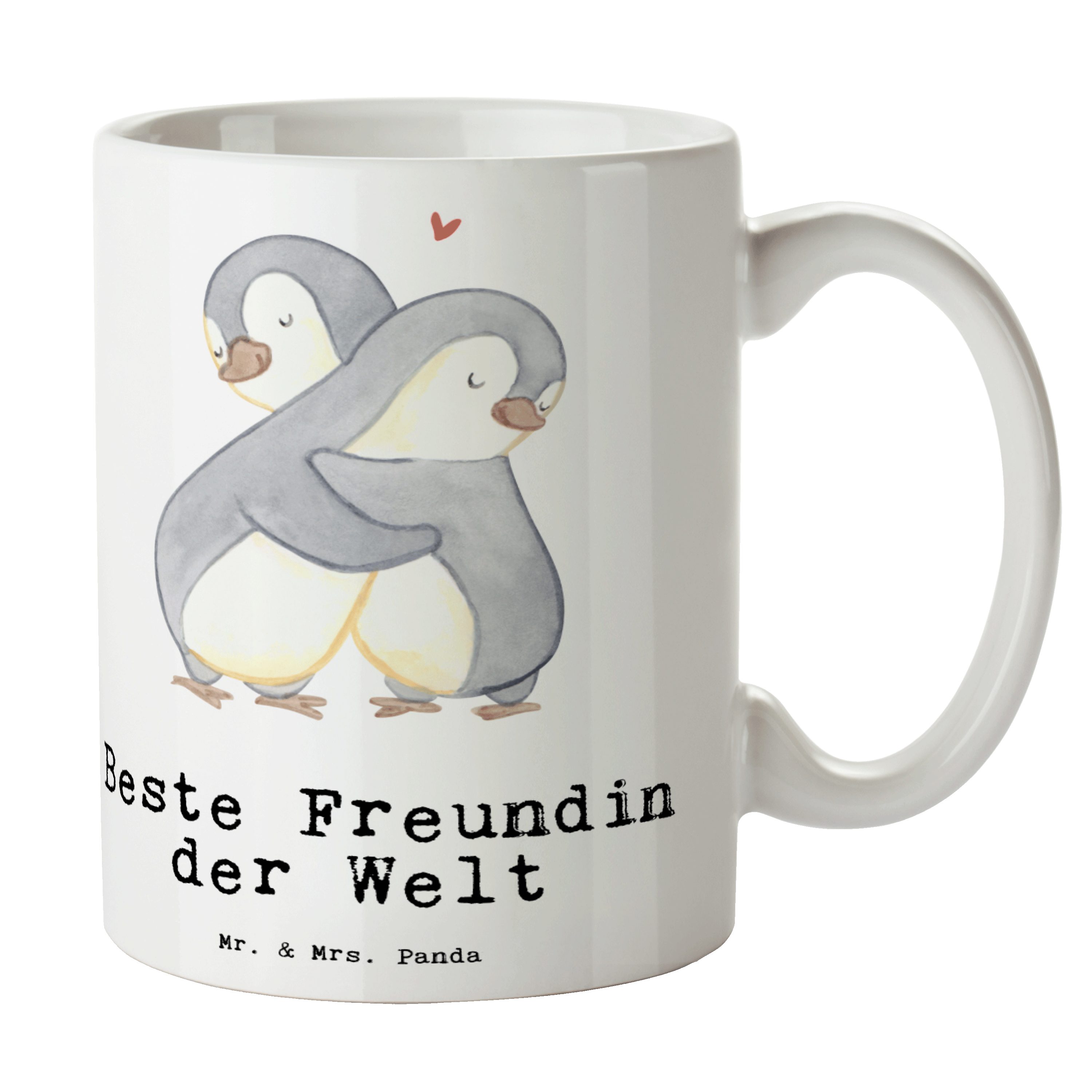 Mr. & Mrs. Panda Becher, Freundin Tasse Büro, Frau, Tee, Weiß Geschenkidee, Spruch, Beste Keramik - Pinguin Dankeschön, Geschenktipp, bff, - Welt Kaffeetasse, Geschenk, der