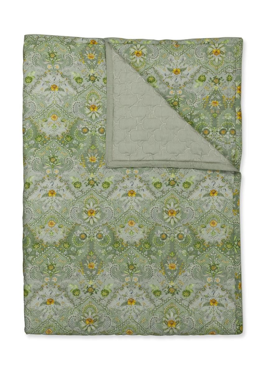 Wolldecke Saluti Piccoli Quilt_Green_UV_UV_180x260 1 Tagesdecke 1x 180x260 cm, PiP Studio, Tagesdecke Kuscheldecke Decke Wohndecke
