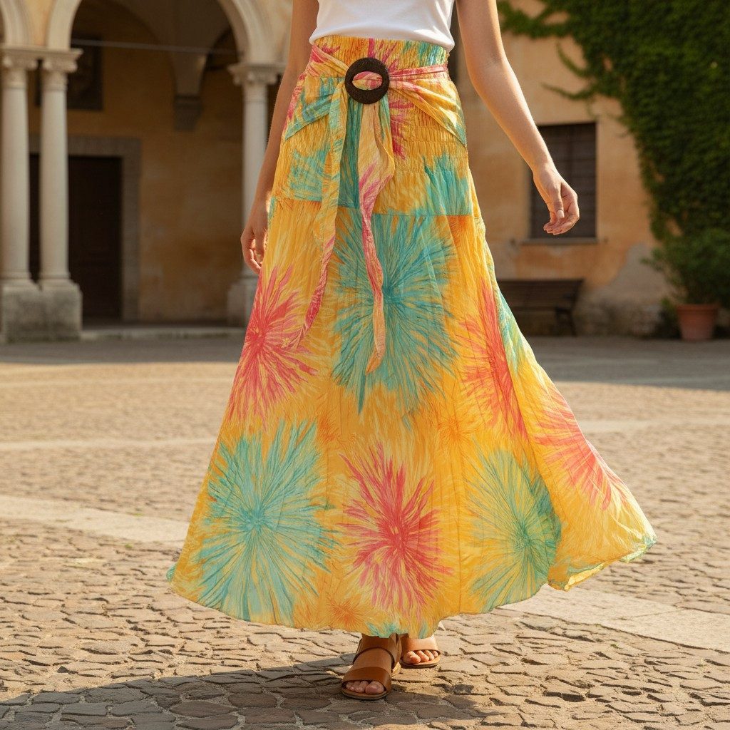 Guru-Shop Minirock Boho Sommerrock, Maxirock Hippie chic,.. alternative Bek günstig online kaufen