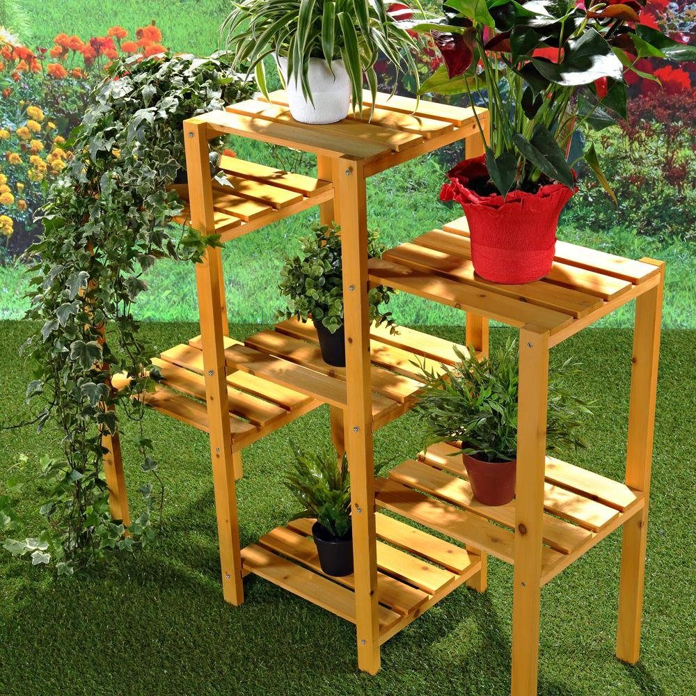 Feel2Home Blumenständer Blumentreppe Blumenregal Blumenpodest Pflanzregal Regal versch. Farben (1 St., Premium-Pflanzentreppe), Klassische Konstruktion