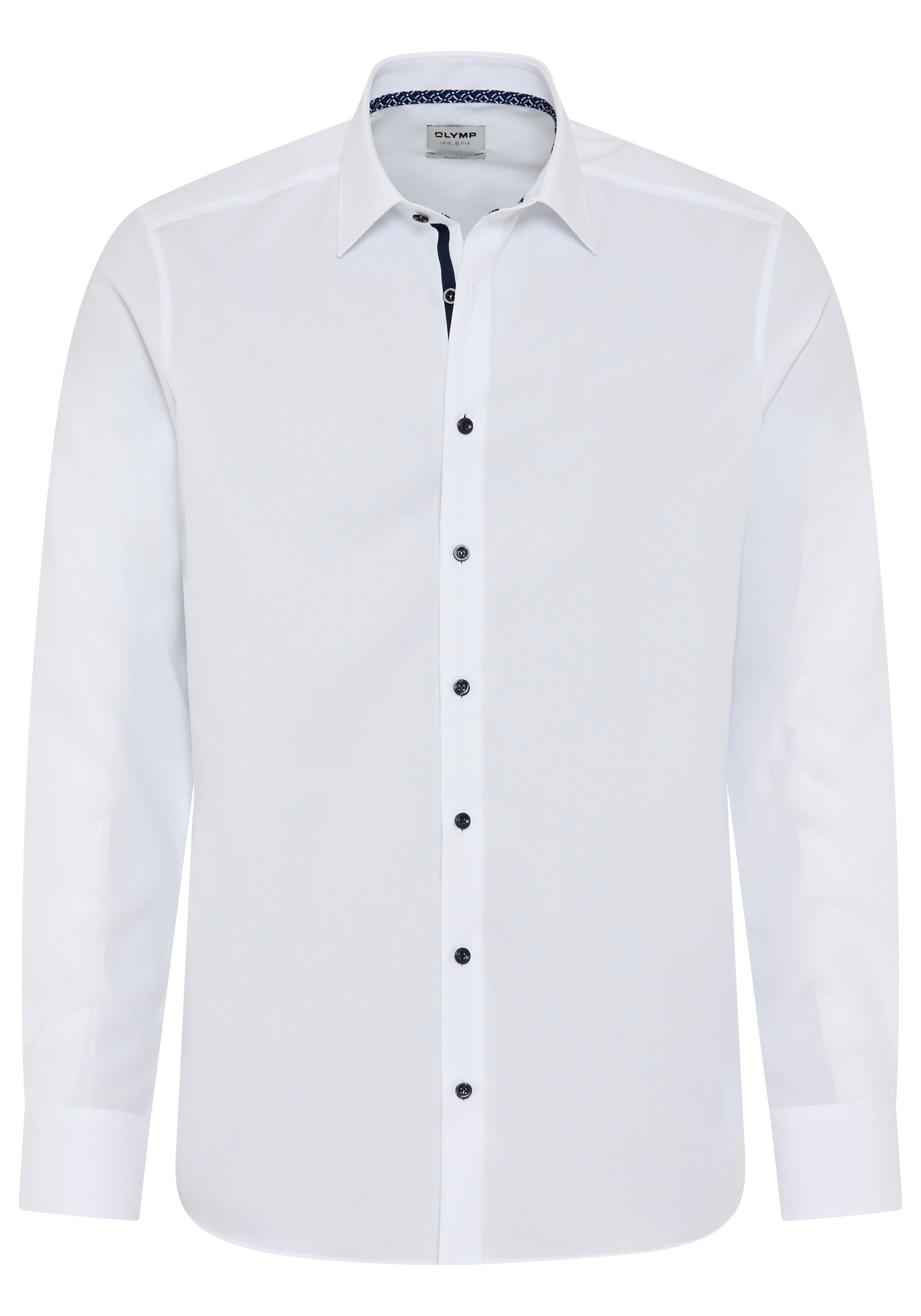 OLYMP Businesshemd Level 5 Body Fit mit kontrastfarbigen Knöpfen und Detail günstig online kaufen