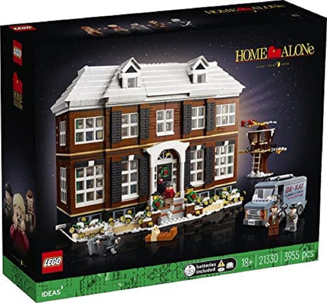 LEGO® Spielbausteine Kunststoff Material: St), (Packung, Konstruktions-Spielset Alone Ideas Home zu 21330 Haus, allein 3955 Kevin 