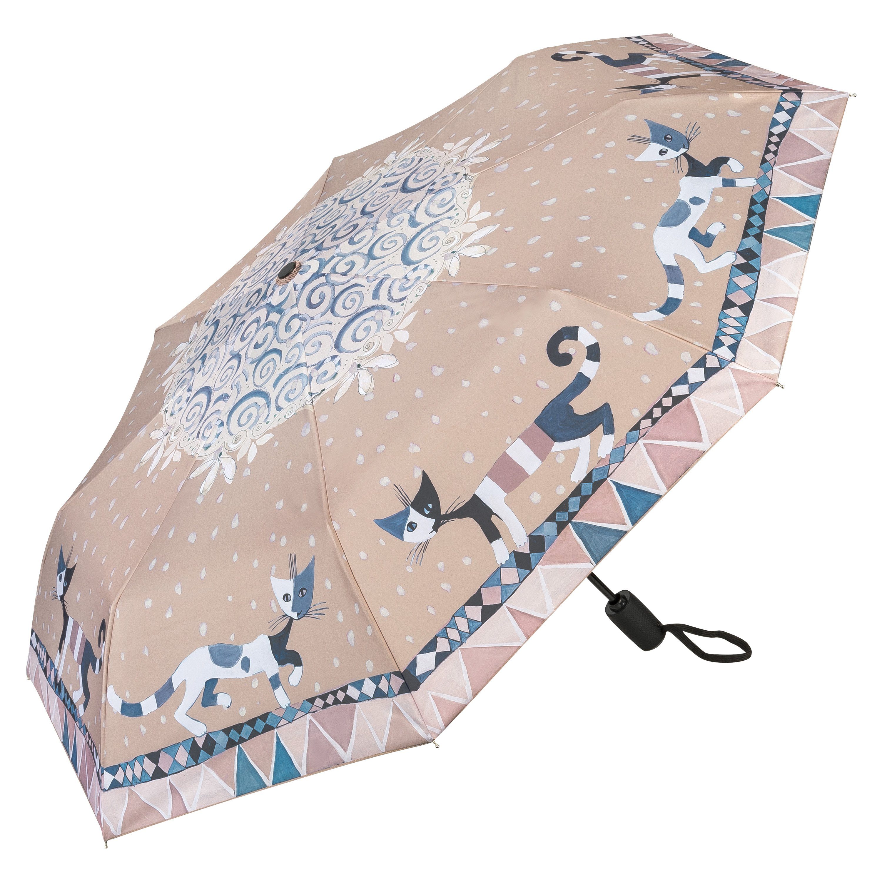 von Lilienfeld Taschenregenschirm Motivschirm Rosina Wachtmeister: Brunello Kunst Katze Leicht Stabil