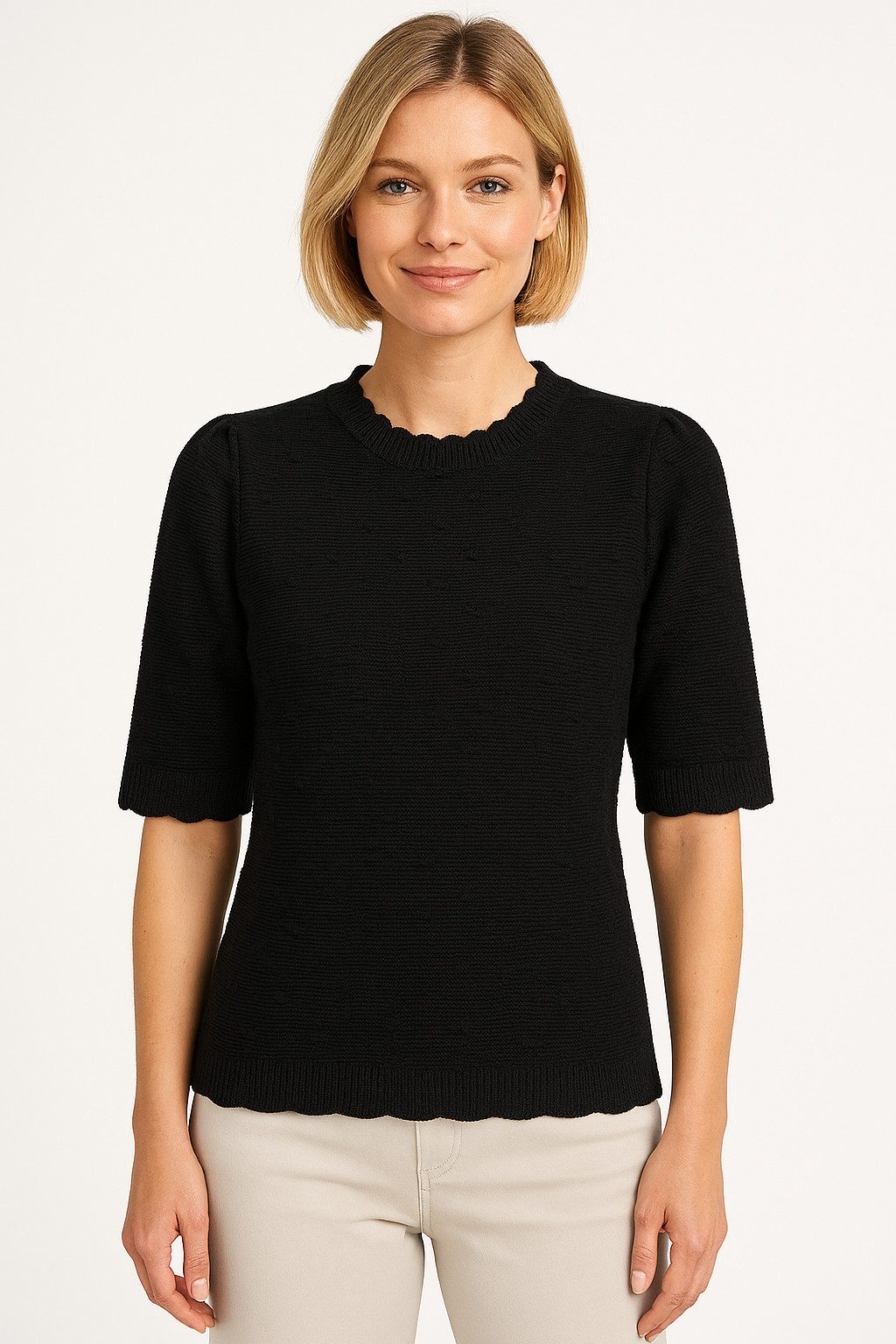 ONLY Strickpullover ONLKATIA SS STRUCTURE O-NECK günstig online kaufen