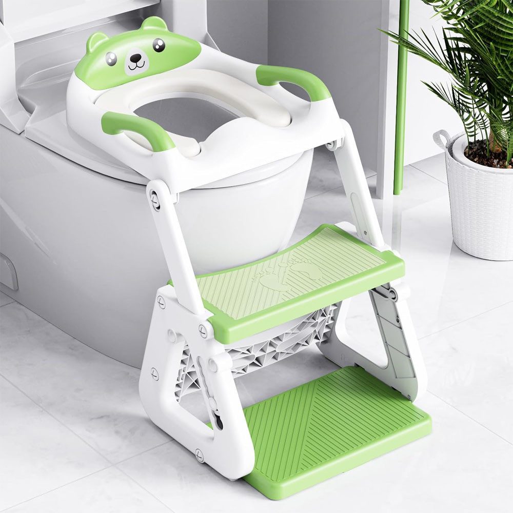 AFKSMILE Toilettentrainer Toilettensitz Kinder mit Treppe, Kindertoilette für Jungen und Mädchen