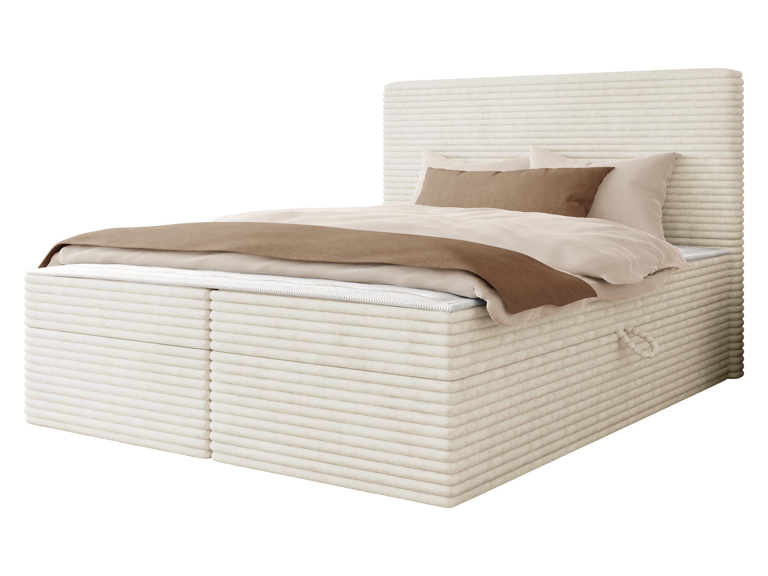 MIRJAN24 Boxspringbett Wokio (mit zwei Bettkästen für die Bettwäsche), 140/160/180x200 cm, Bonellfederkern, H3