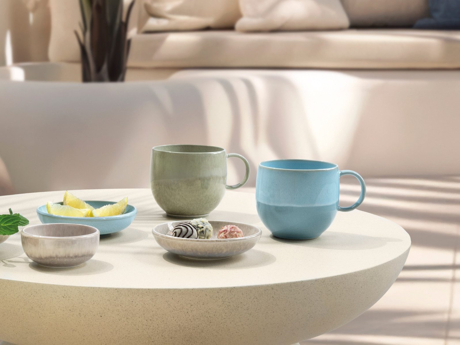 like. by Villeroy & Boch Becher Perlemor Aqua Becher mit Henkel 0,29l, Porzellan – Bild 5 von 5