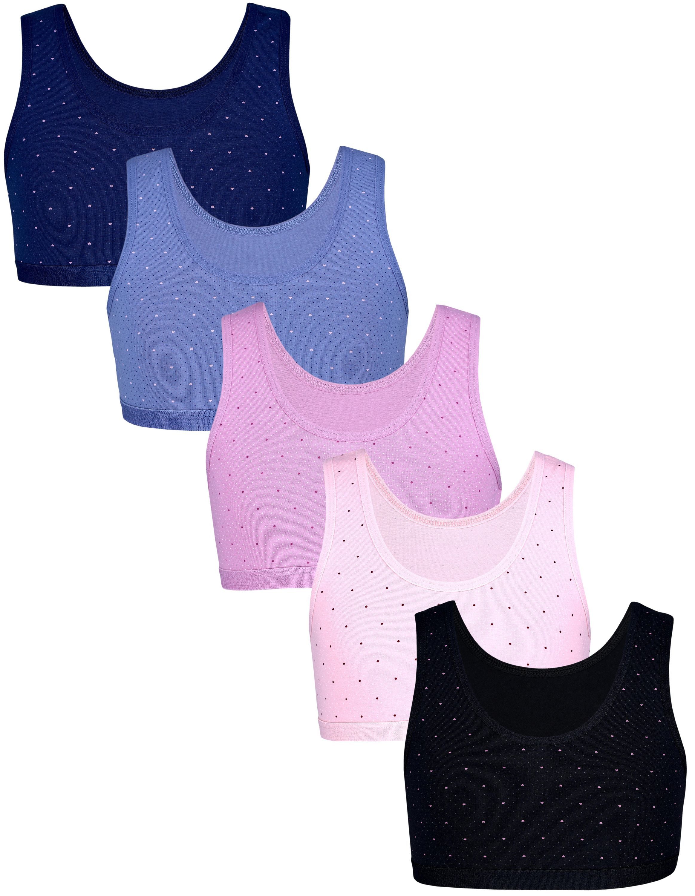 Punkte Puderrosa Dunkelblau Schwarz