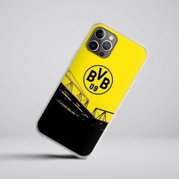 DeinDesign Handyhülle Borussia Dortmund BVB Fanartikel Stadion Schwarz-Gelb - BVB, Apple iPhone 12 Pro Max Silikon Hülle Bumper Case Handy Schutzhülle