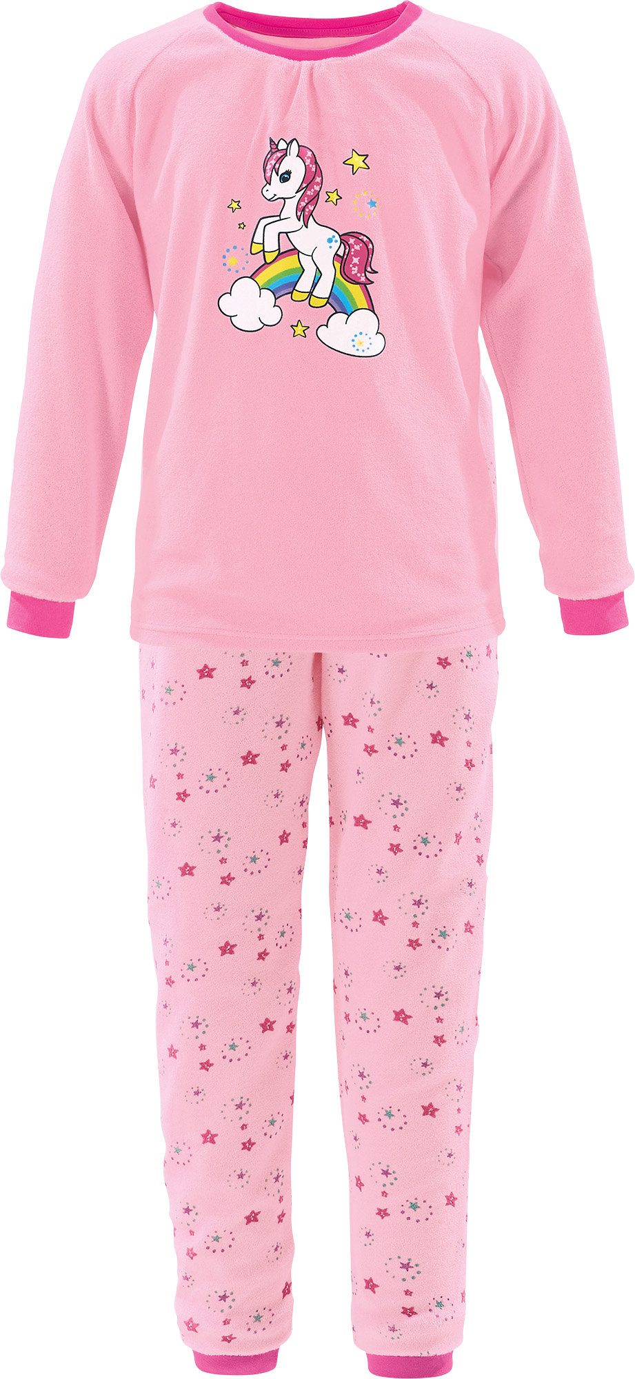 Erwin Müller Pyjama Kinder-Schlafanzug Frottee Tiermotive: Einhorn