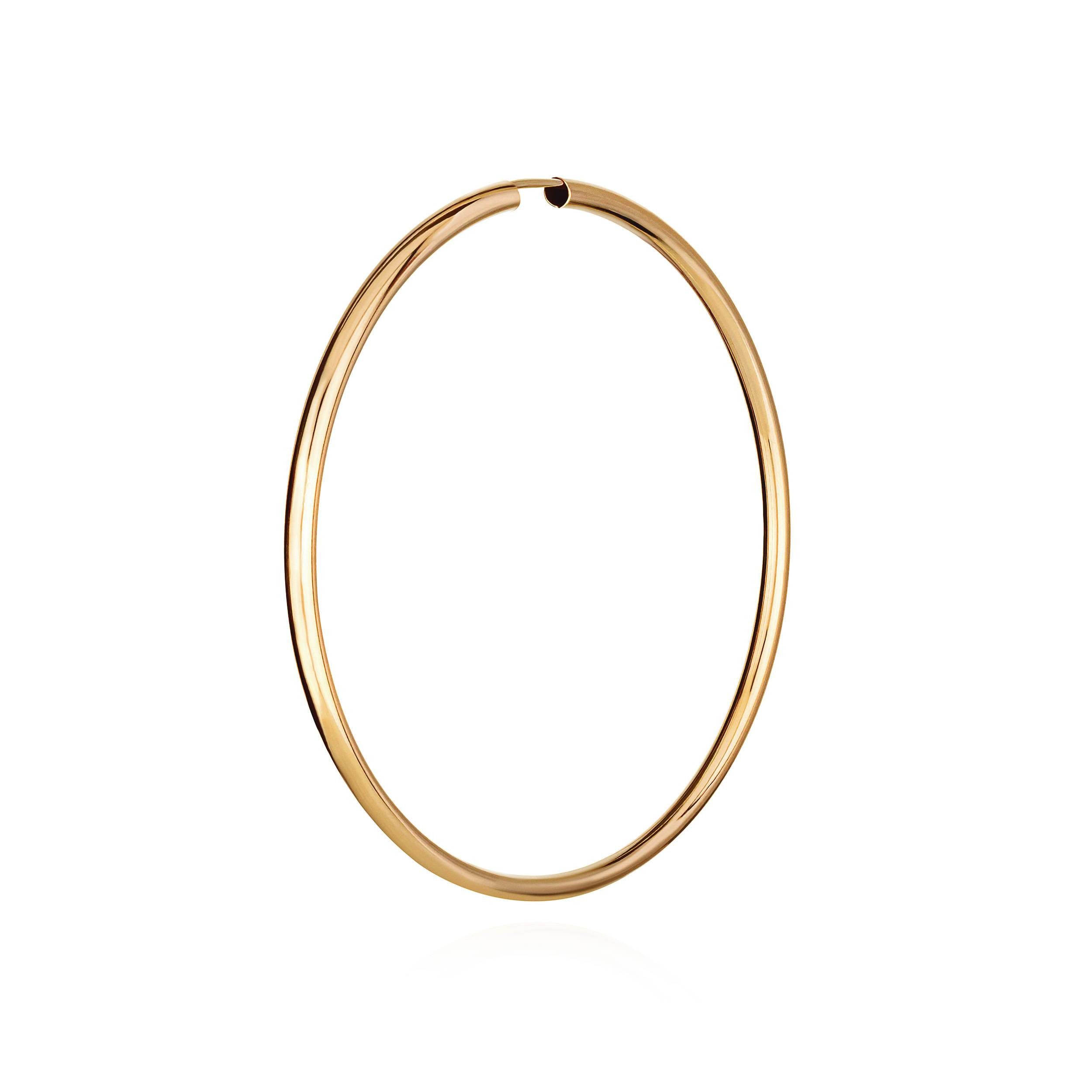 Paar Creolen Einzel 585 Gelbgold Creole Ohrring Ohrschmuck 2,5m