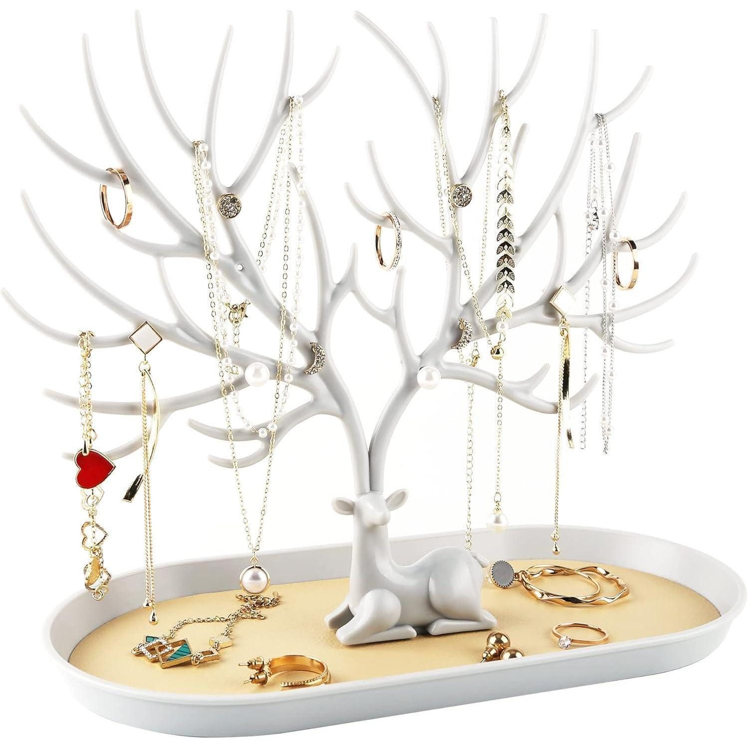 LuxusKollektion Schmuck Etagere Geweih Schmuckständer Hirsch Design mit Schubladen