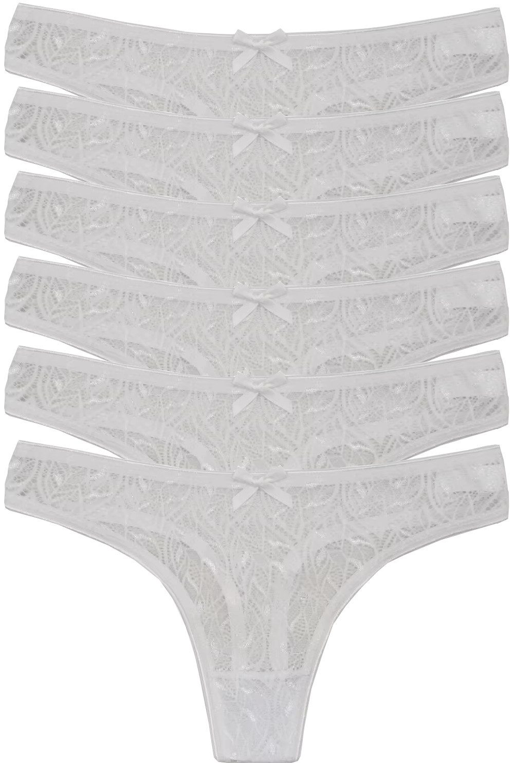 HO-Ersoka Stringtanga Damen Strings Spitze Set 3/6 Stück Tangas Slips schwa günstig online kaufen