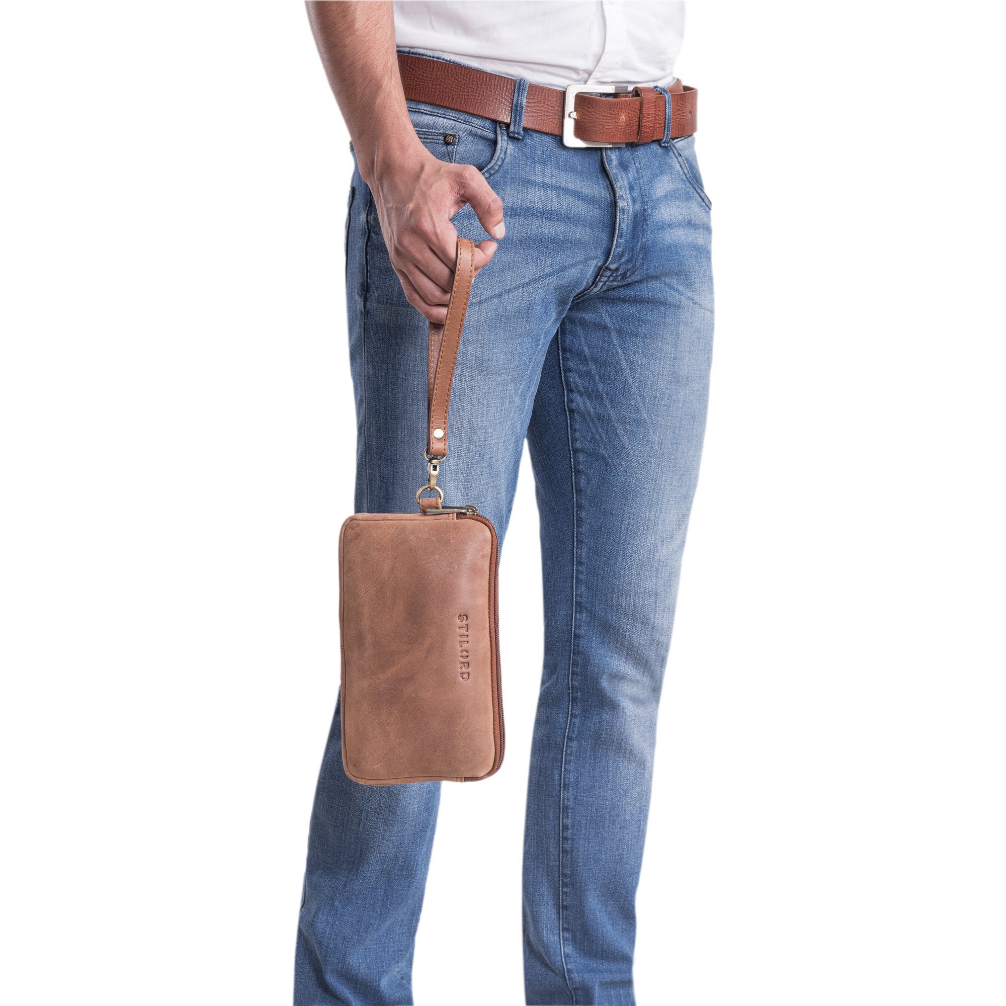 STILORD Handtasche "Richie" Kleine Handgelenktasche Leder günstig online kaufen