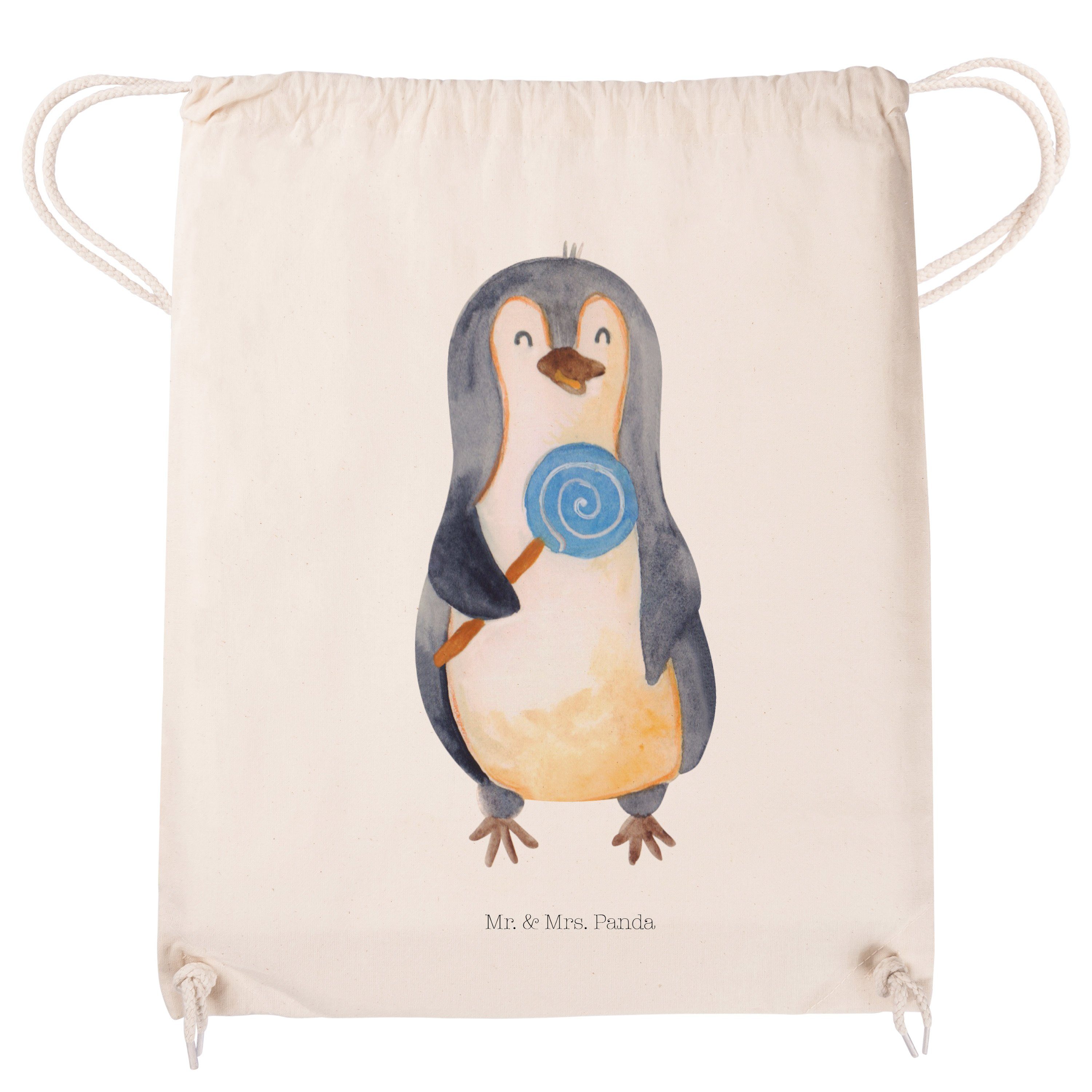 Mrs. Transparent - Tasche, Sporttasche - Lolli (1-tlg) Sporttasche, Mr. Geschenk, Turnbeut Pinguin Panda &