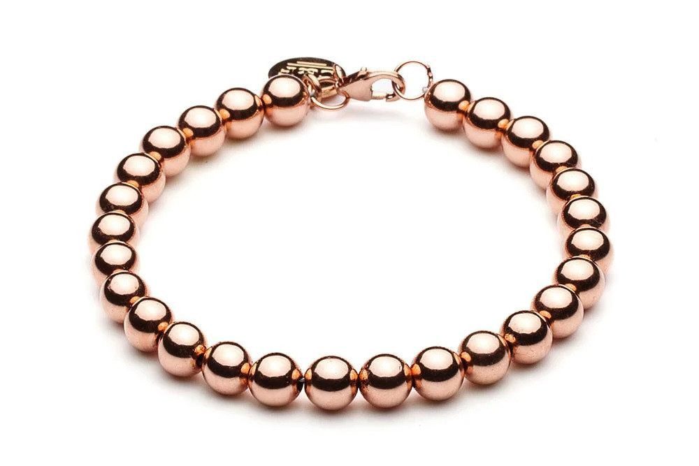 CLASSYANDFABULOUS Jewelry Armband Kugelarmband 6mm - 14k Roségold filled