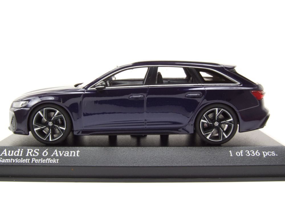 Minichamps Modellauto Audi RS 6 Avant Kombi 2019 lila metallic, Maßstab 1:43
