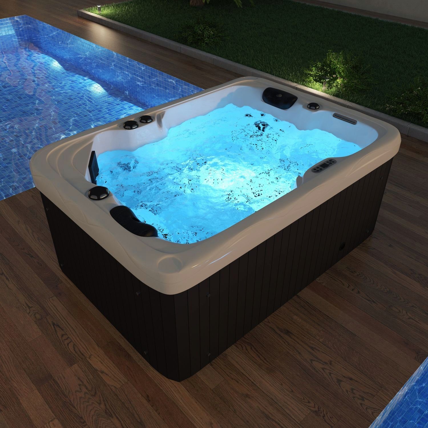 TroniTechnik Whirlpool Outdoor Whirlpool LEVANZO weiß, günstig online kaufen