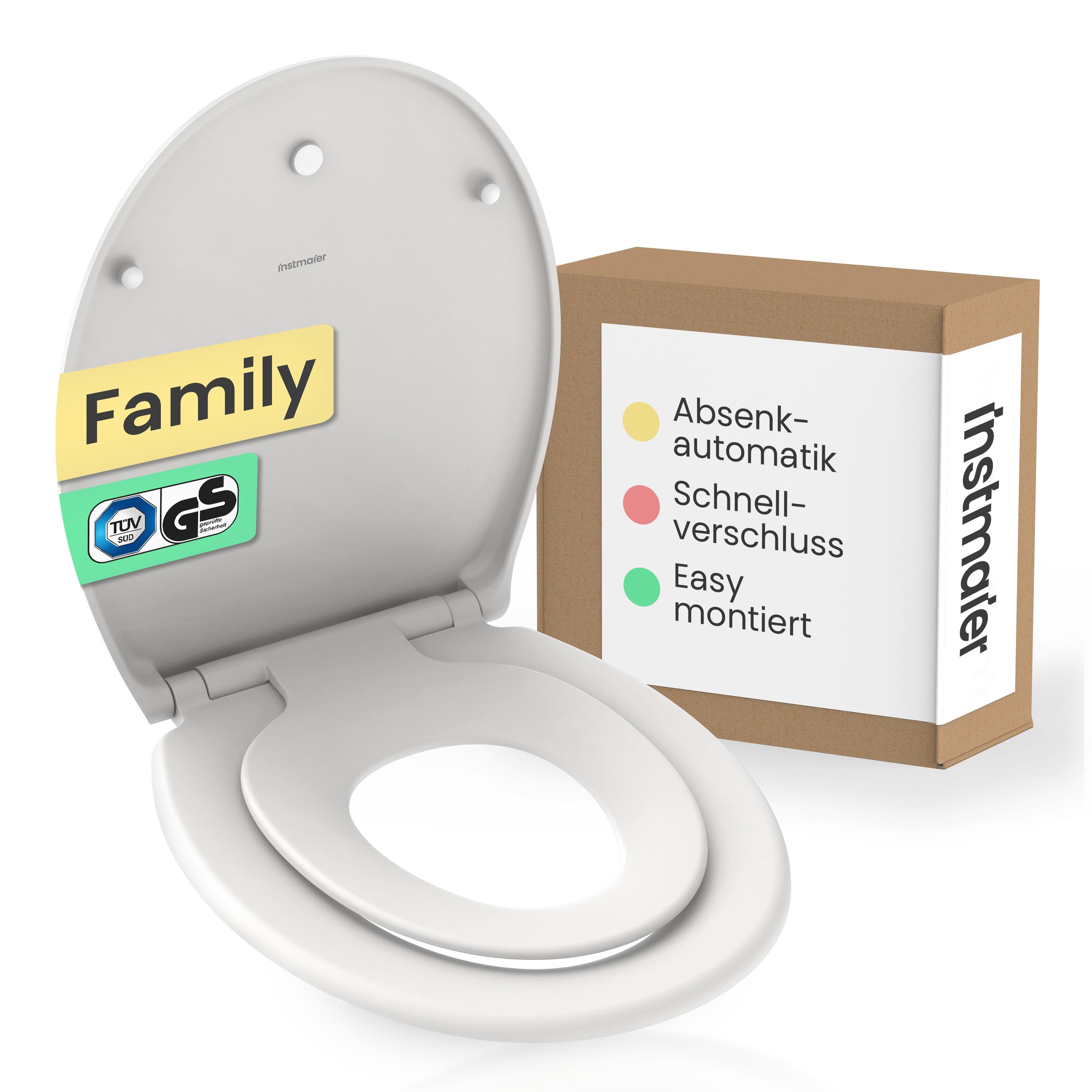 instmaier WC-Sitz instmaier Helma, Крышки унитаза mit Absenkautomatik, Absenkautomatik, zur Reinigung abnehmbar, Duroplast, TÜV geprüft