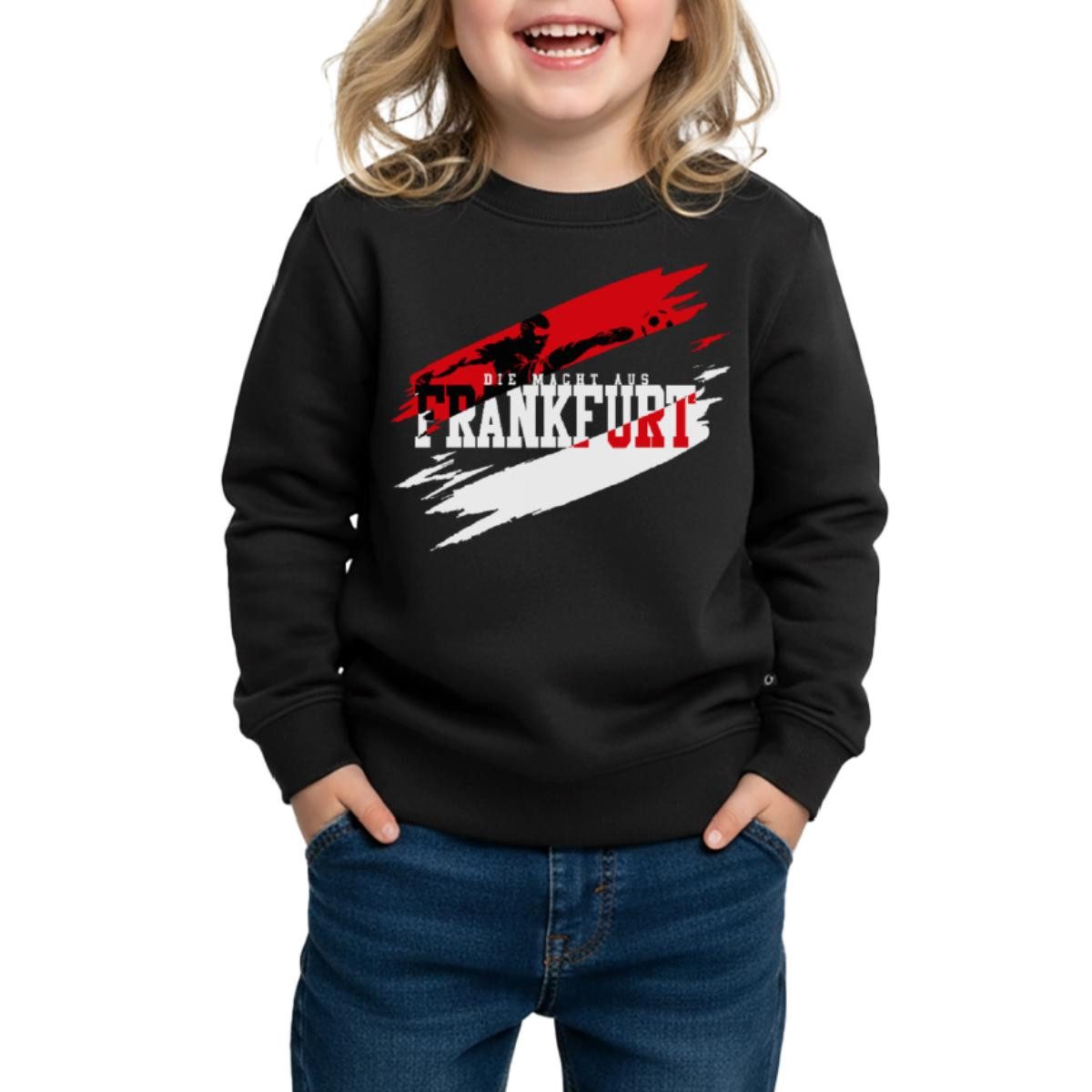 Spreadshirt Sweatshirt Die Macht Aus Frankfurt Fußball Fan Kinder Premium Pullover (1-tlg)