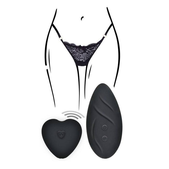 TOYJOY Paar-Vibrator Angel Panty Vibrator mit Fernbedienung inkl. String - schwarz