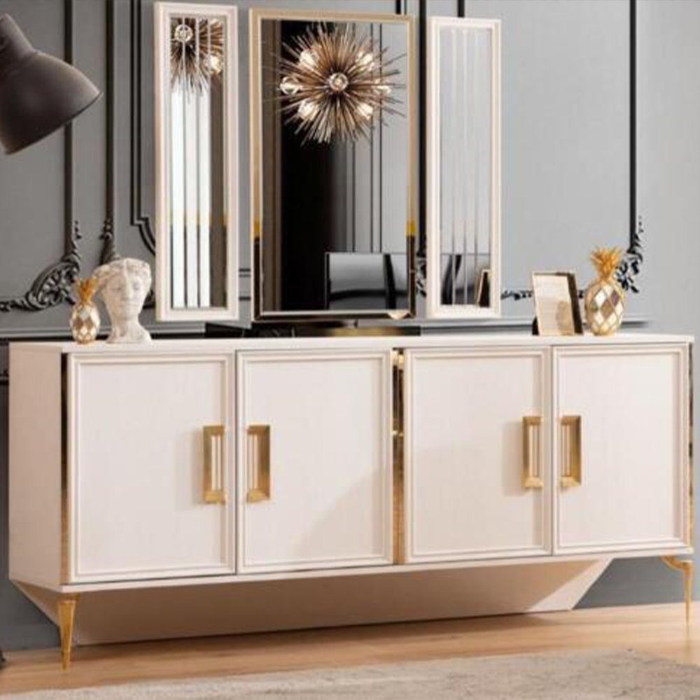 4 JVmoebel türig Möbel Modernes Designer Esszimmer Sideboard Sideboard in Europa Made Stil, Kommode Luxus