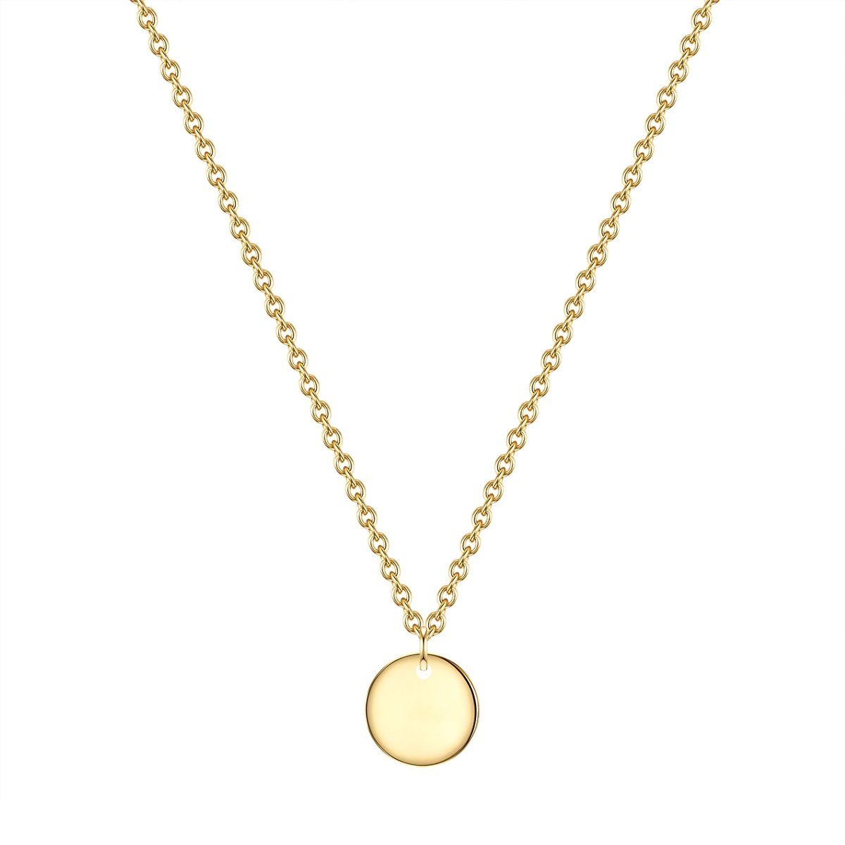 Glanzstücke München Silberkette Kreis gelbgold, aus Sterling Silber günstig online kaufen