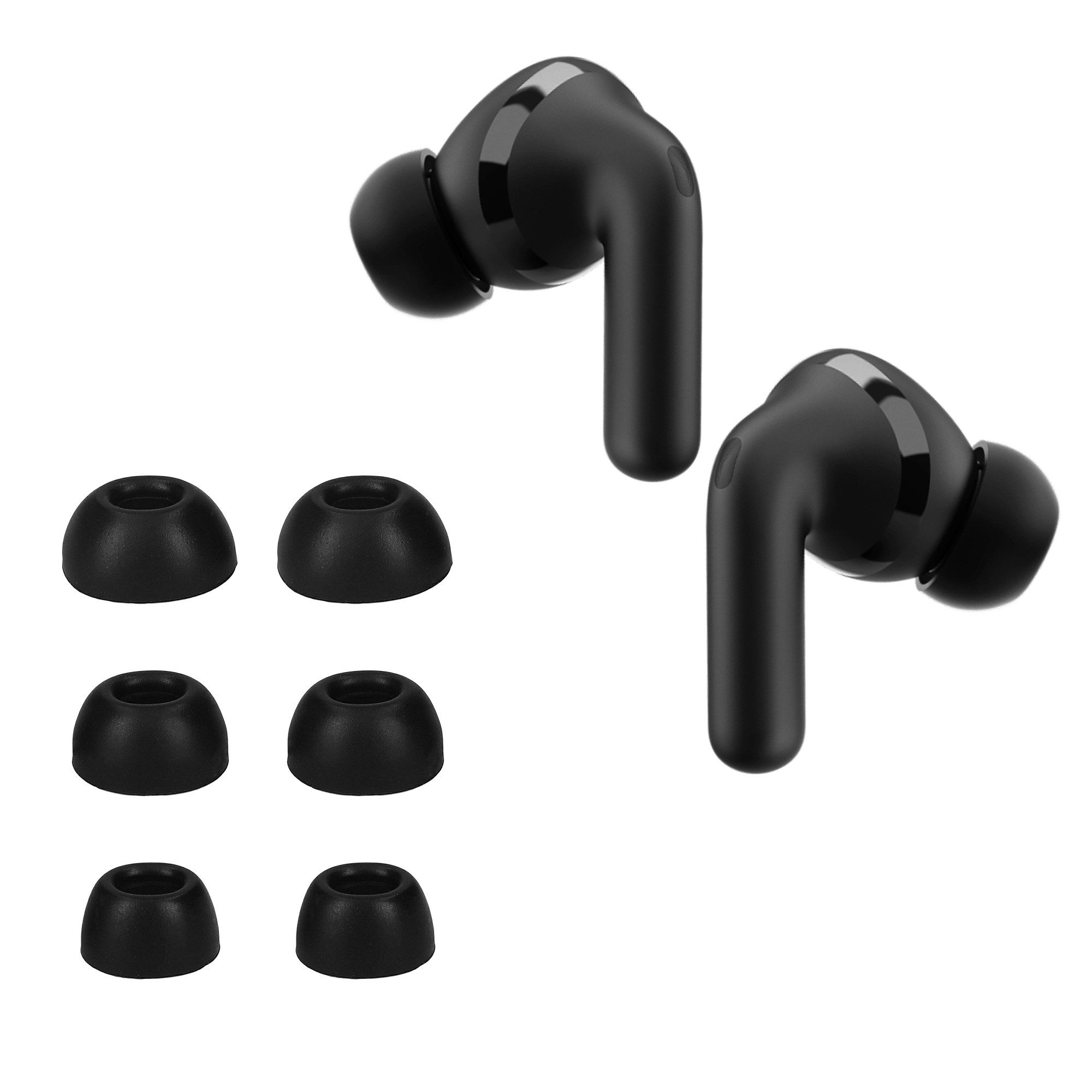 kwmobile Kopfhörer-Schutzhülle 6x Polster für Motorola Moto Buds / Moto Buds+, 3 Größen - Silikon Ohrstöpsel In-Ear Kopfhörer