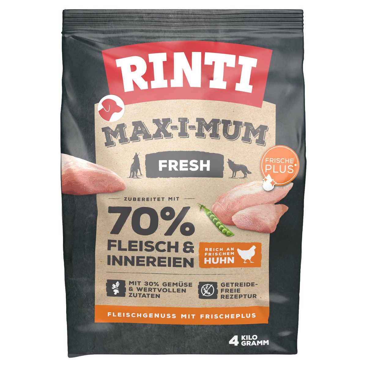 Rinti MAX-I-MUM Huhn 4 kg, Trockenfutter für: Hund
