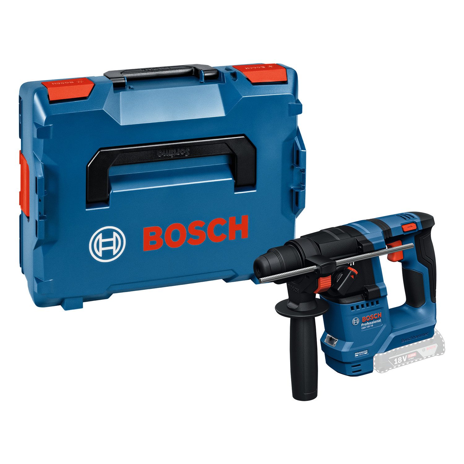 Bosch Professional Akku-Bohrhammer GBH 18V-18, in L-BOXX 136, ohne Akku und Ladegerät