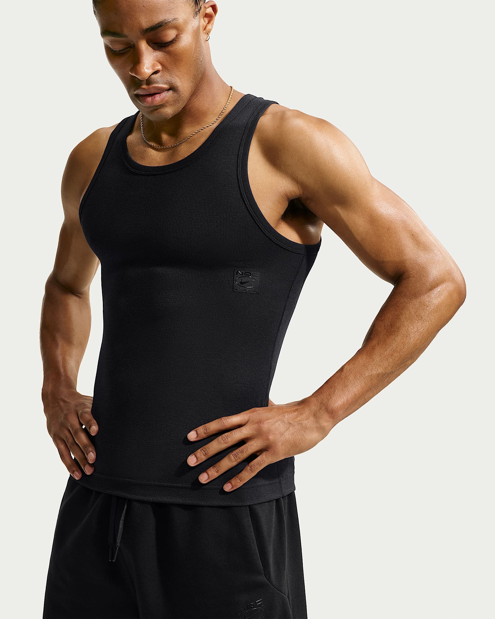 Nike Trainingsshirt M NK DF NAC RIB TANK sportlicher Stil, sportliche Passform, ärmelloser Schnitt