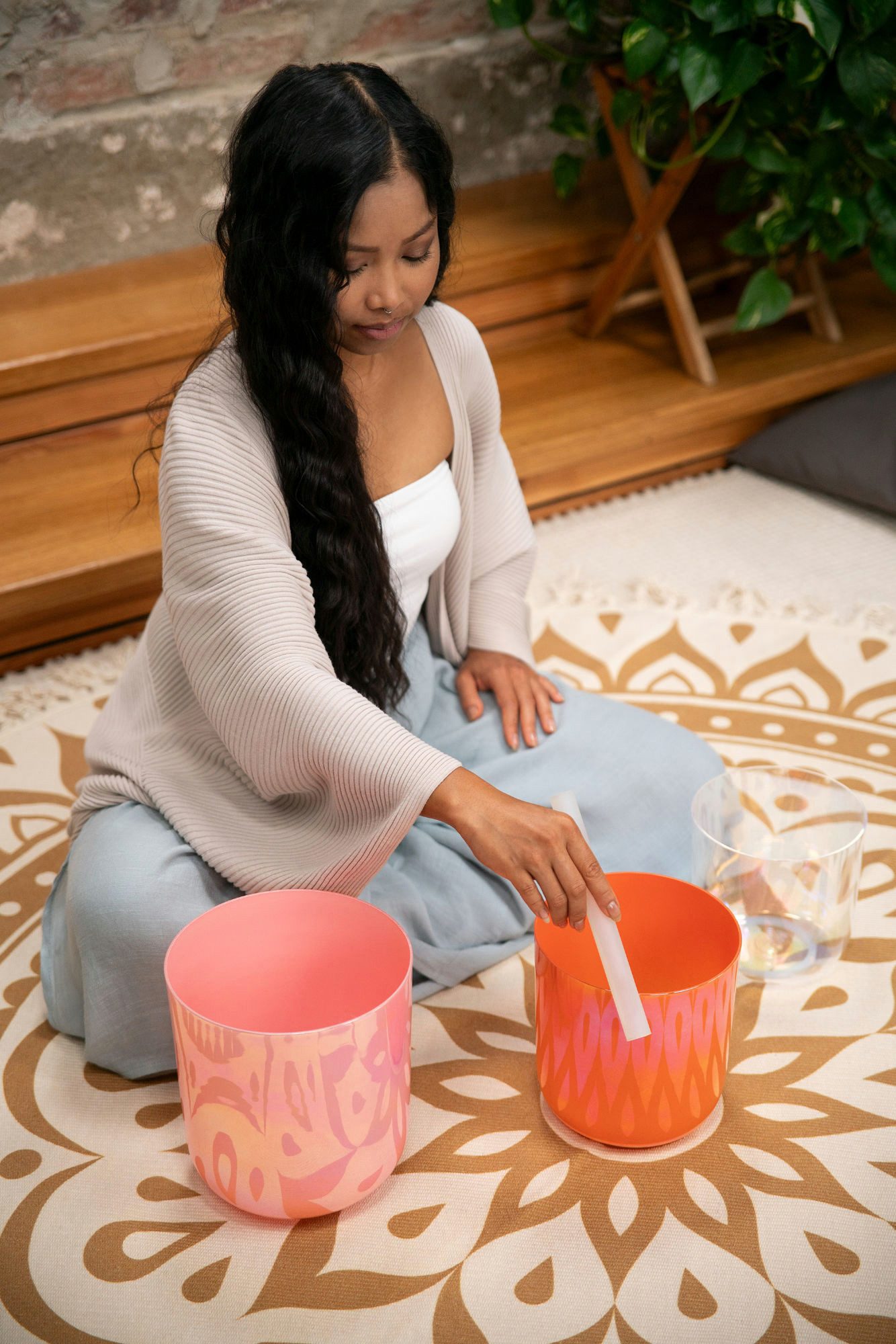 Meinl Sonic Energy Klangschalen ECSBSETECG Essence Kristallklangschalen Set, inklusive Ringe, Reiber und Taschen, Ideal für Chakra-Behandlung, Meditation, Klangtherapie und Yoga