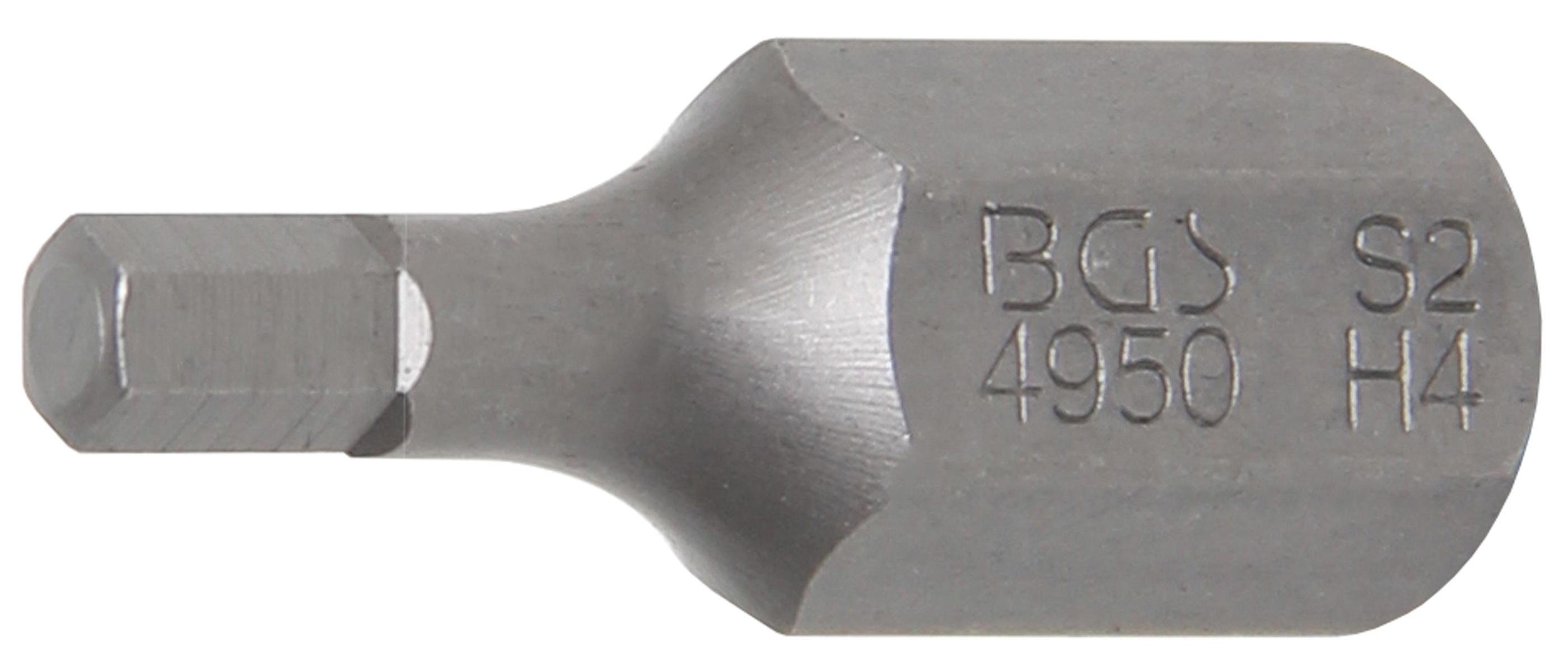 BGS technic Sechskant-Bit Bit, Antrieb Außensechskant 10 mm (3/8), Innensechskant 4 mm