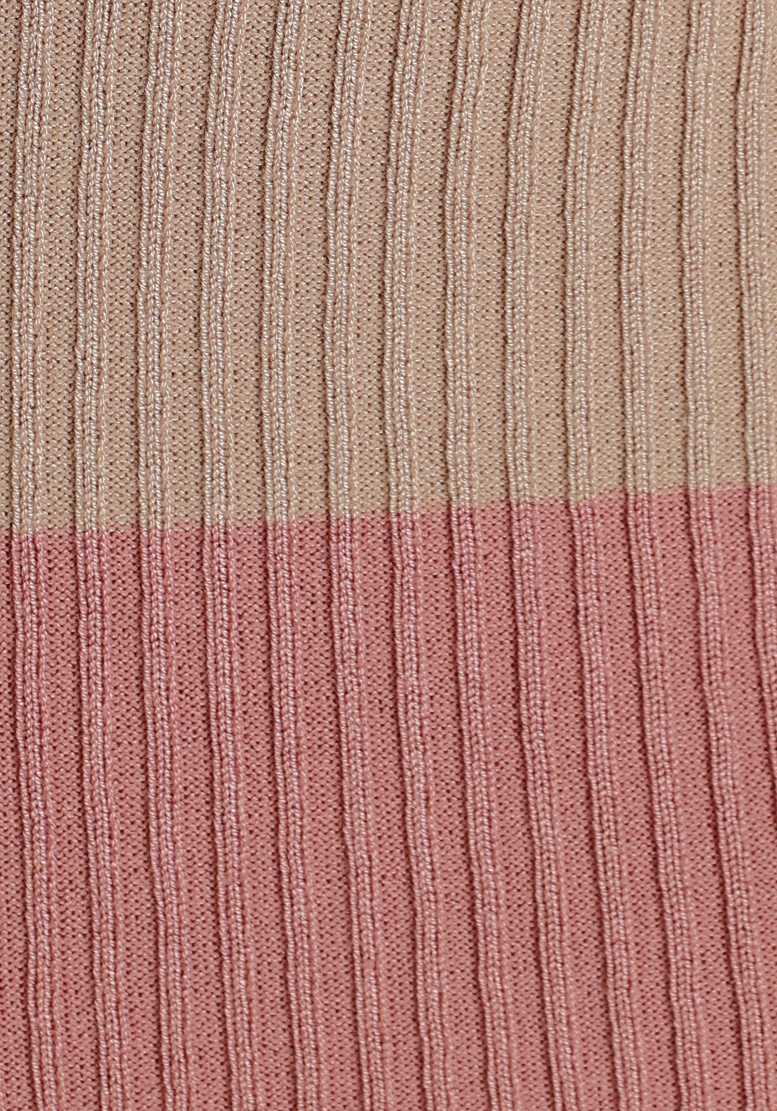 Laura Scott Strickkleid in Midiform mit tollem Streifendesign