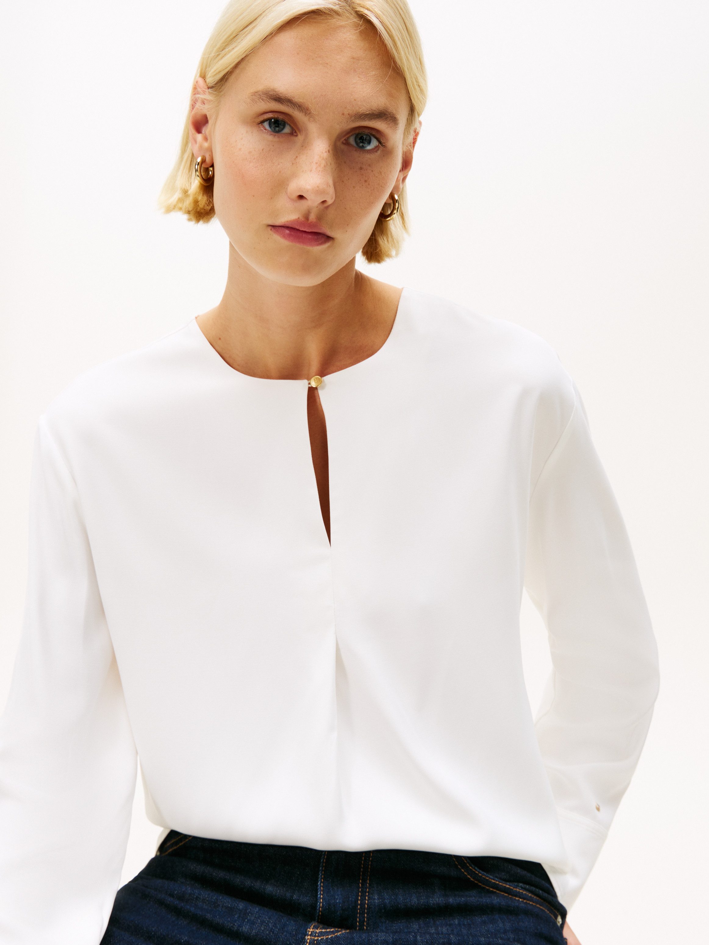 Tommy Hilfiger Shirtbluse SOFT VIS LS RELAXED BLOUSE günstig online kaufen