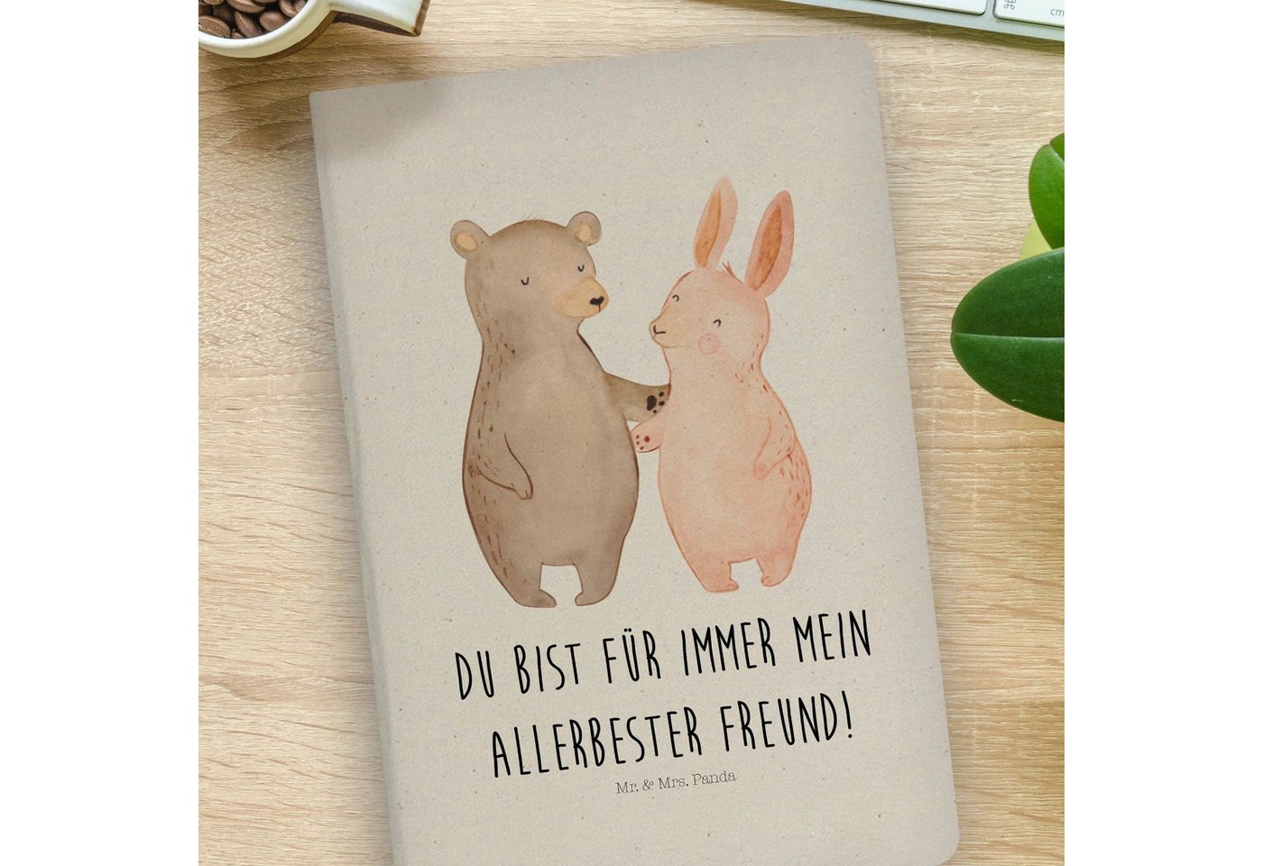 Thumbnail - Mr. & Mrs. Panda Notizbuch Bär und Hase Umarmen - Transparent - Geschenk, Umarmung, Verlobung, Ö Mr. & Mrs. Panda, Langl...