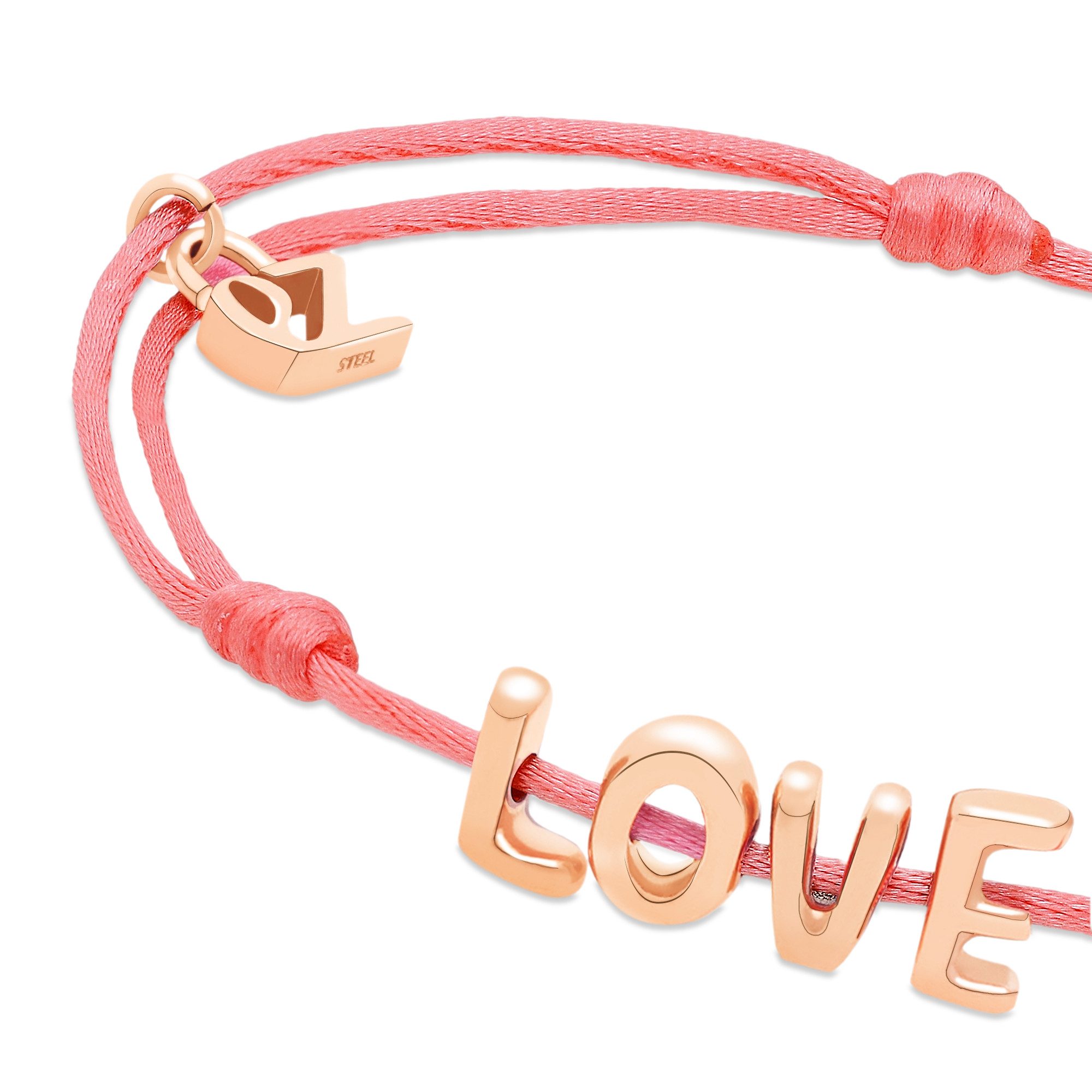 Echtzeit Armband Schmuck Geschenk Edelstahl-Nylon-Armband Love Letters