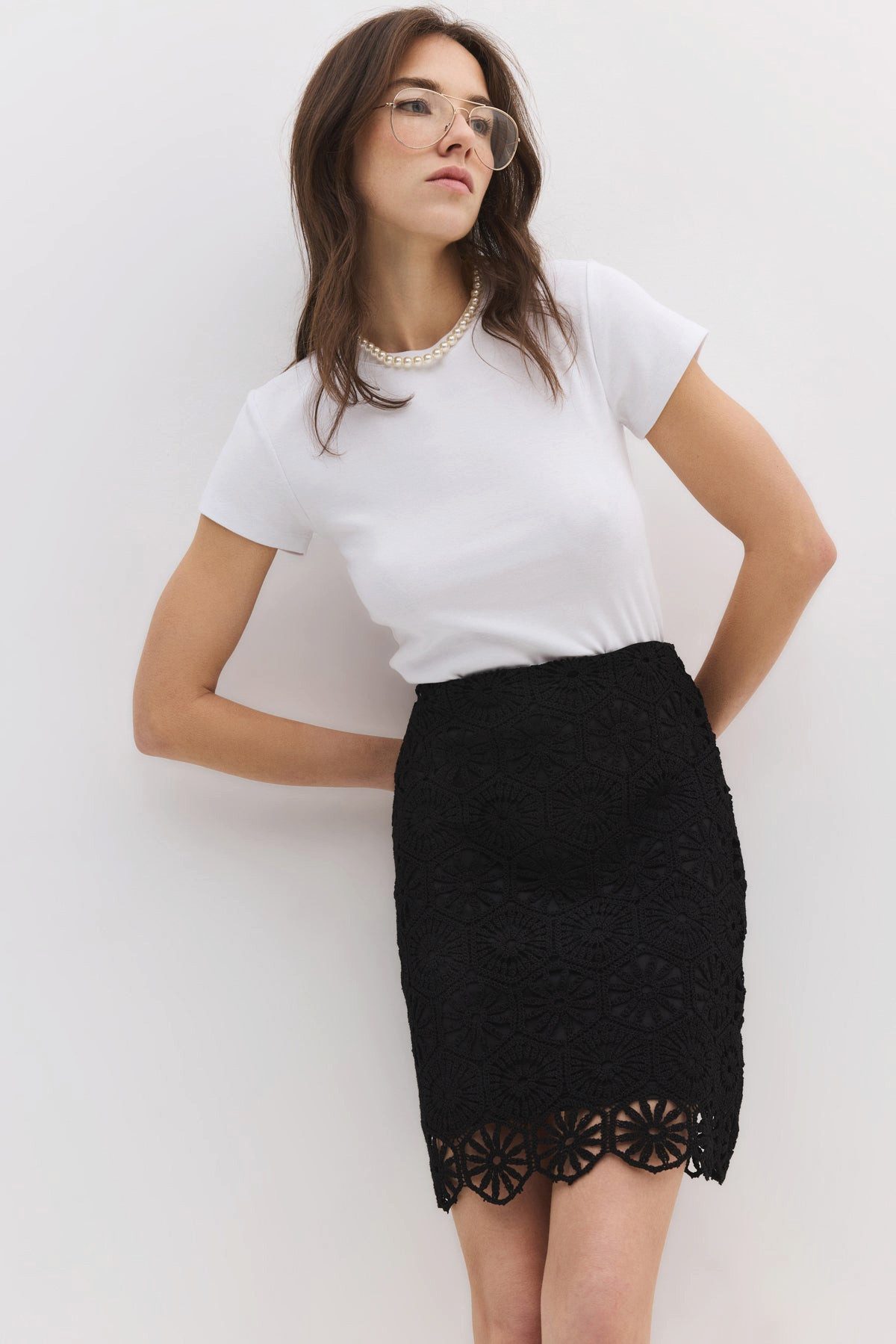 No Matter What Midirock Gefütterter Minirock aus Spitze günstig online kaufen