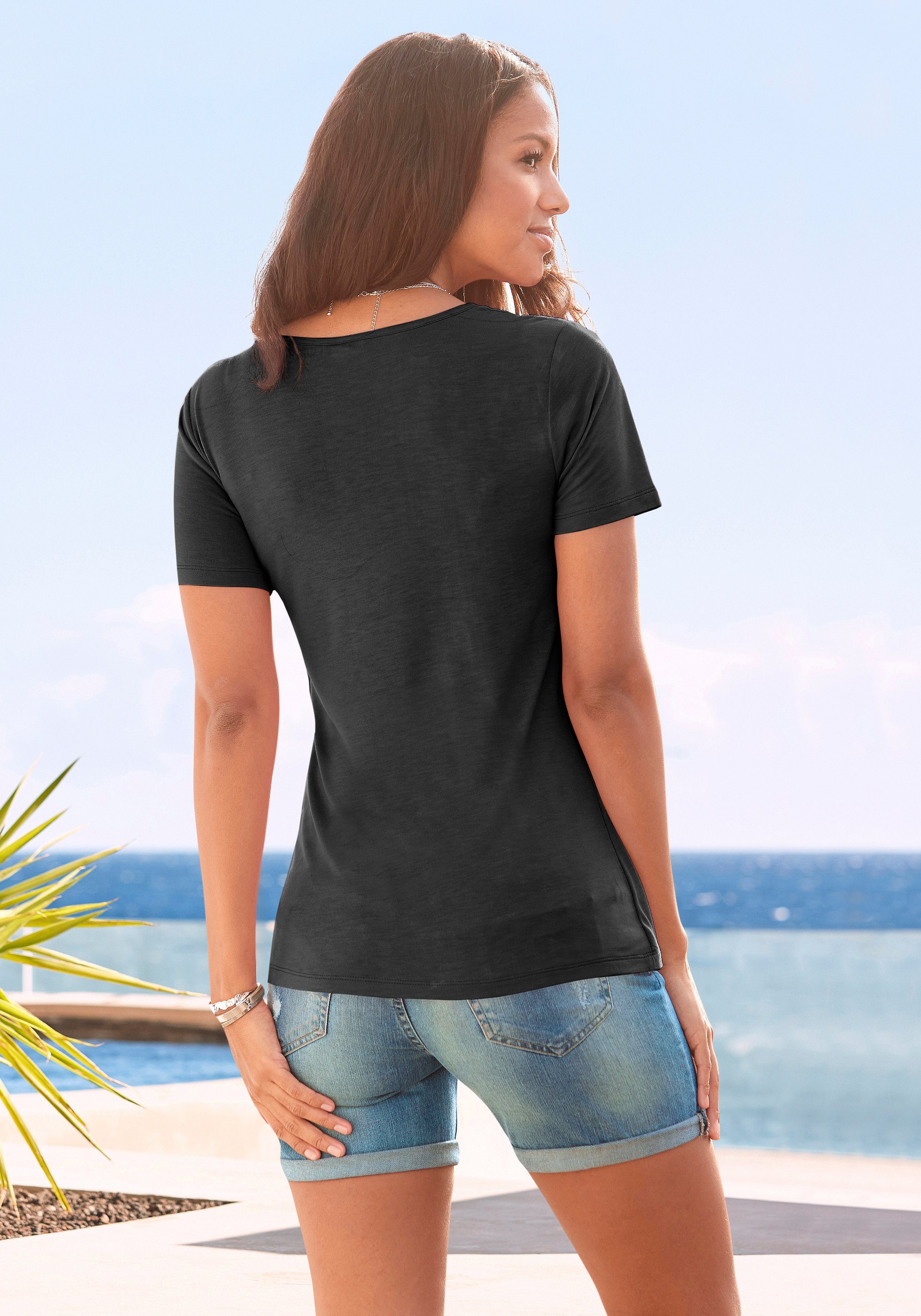 2-in-1-Shirt vorne Vivance mit Ringdetail