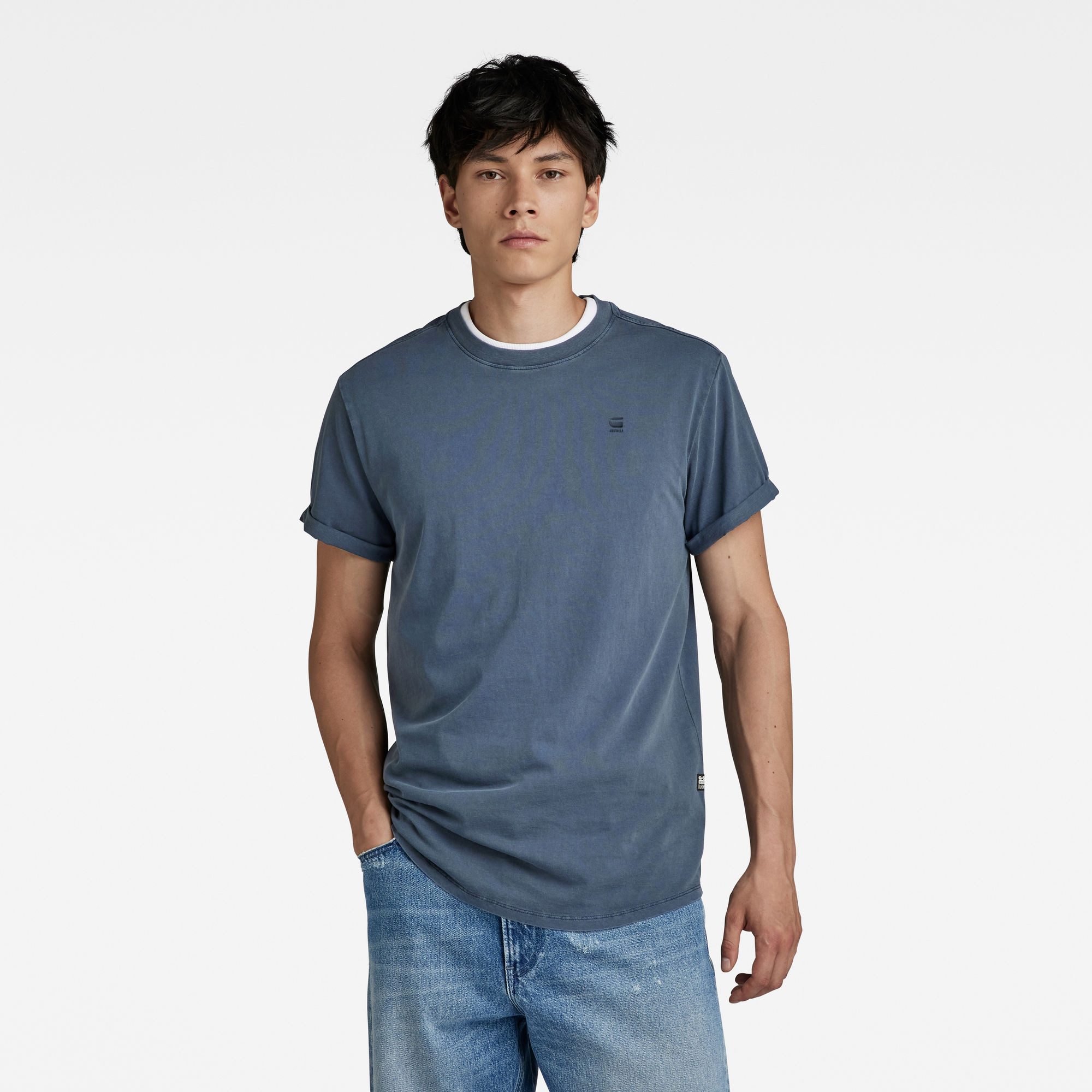 G-STAR Kurzarmshirt Lash Rundhals, Logoapplikation
