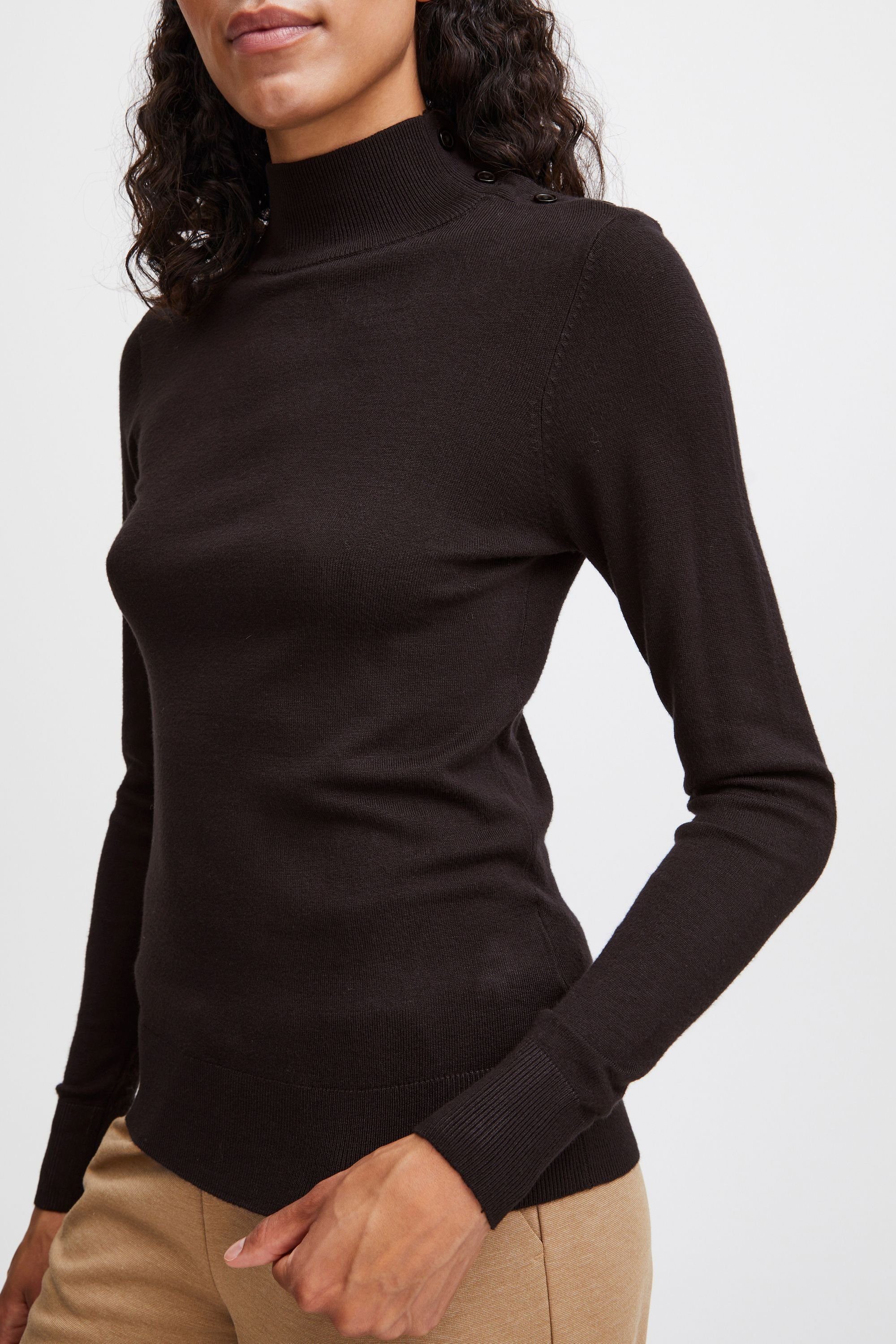 BUTTON Strickpullover (200451) Black JUMPER 20813511 b.young - BYMMPIMBA1