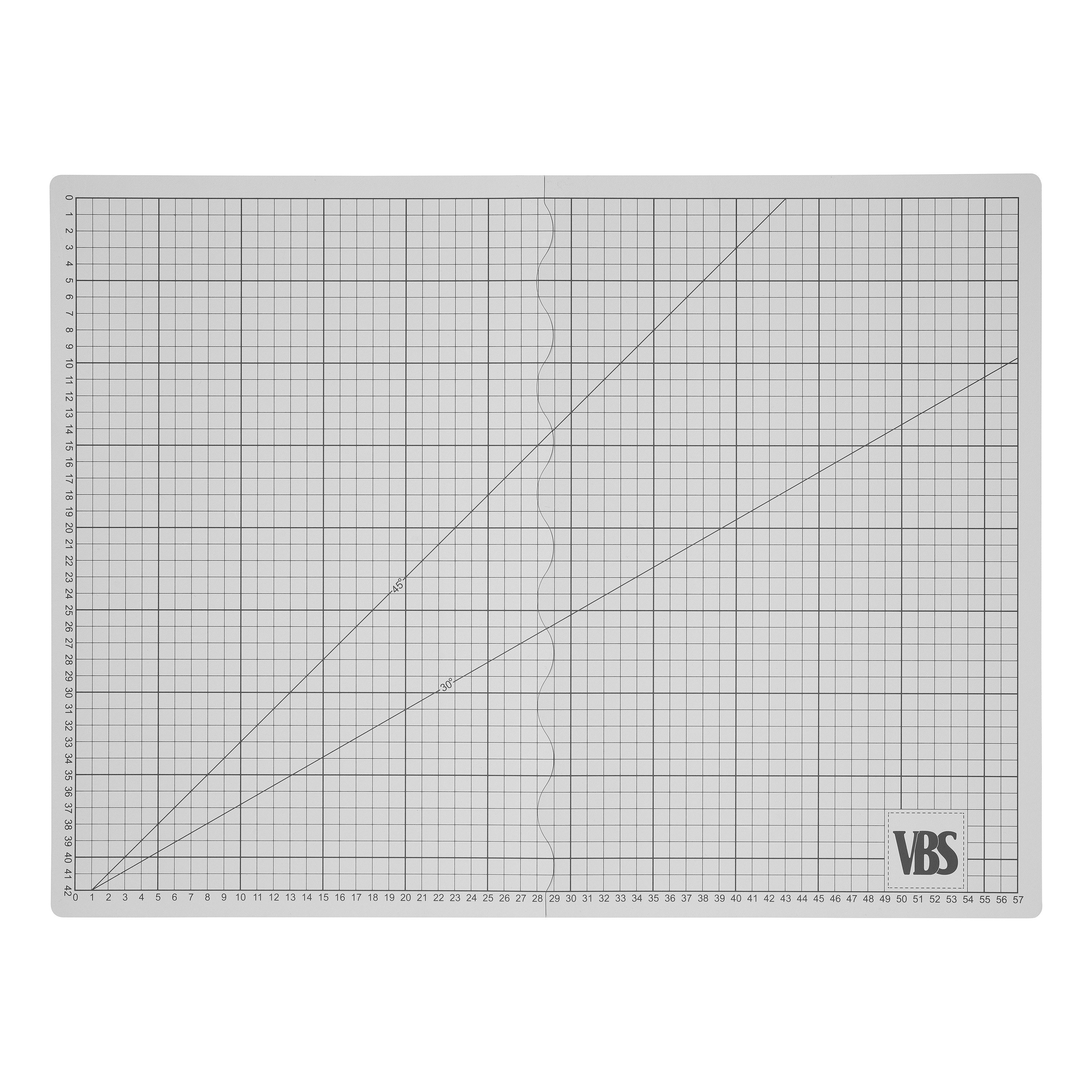 VBS Schneideunterlage Faltbare Schneidematte Cool Grey, Selbstheilend