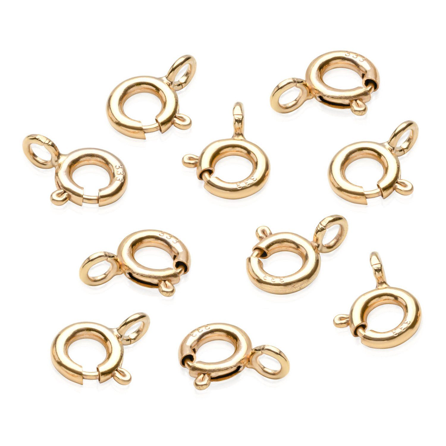 NKlaus Schmuckset 1 x Federring Verschluss Ø 5,4mm 333er Gelbgold Er günstig online kaufen