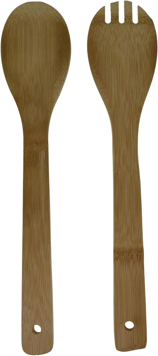 hausleben Salatbesteck, 30 cm, Bambus (4-tlg), umweltfreundlich