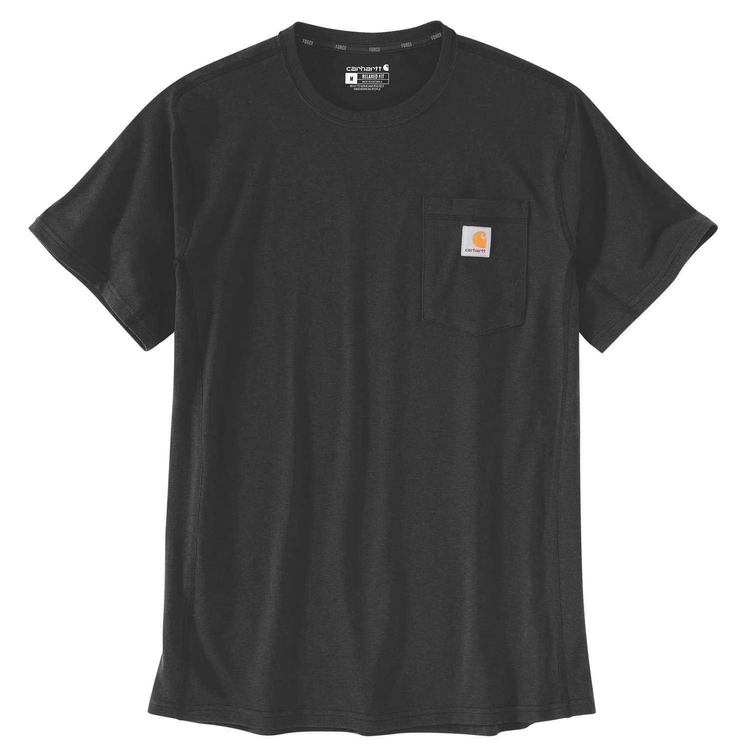 black FORCE T-SHIRTS Carhartt 104616 S/S (1-tlg) Carhartt POCKET T-Shirt FLEX