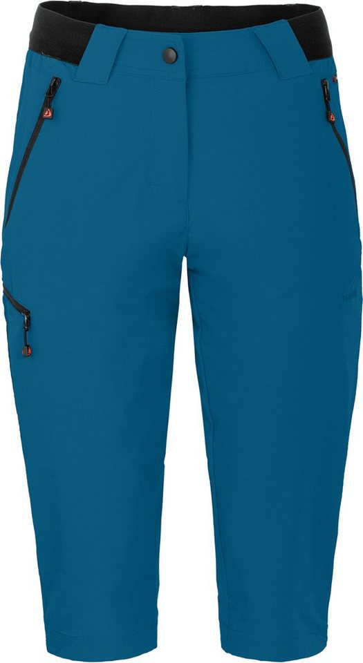 Bergson Outdoorhose VIDAA COMFORT Capri (slim) Damen 3/4 Wanderhose,  leicht, strpazierfähig, Normalgrößen, Saphir blau